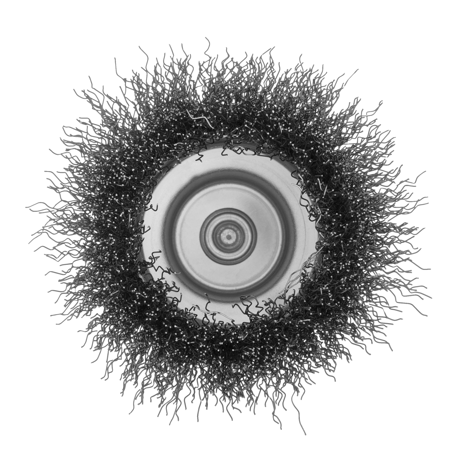Щетка для дрели, 75 мм, "чашка" со шпилькой, витая проволока Сибртех