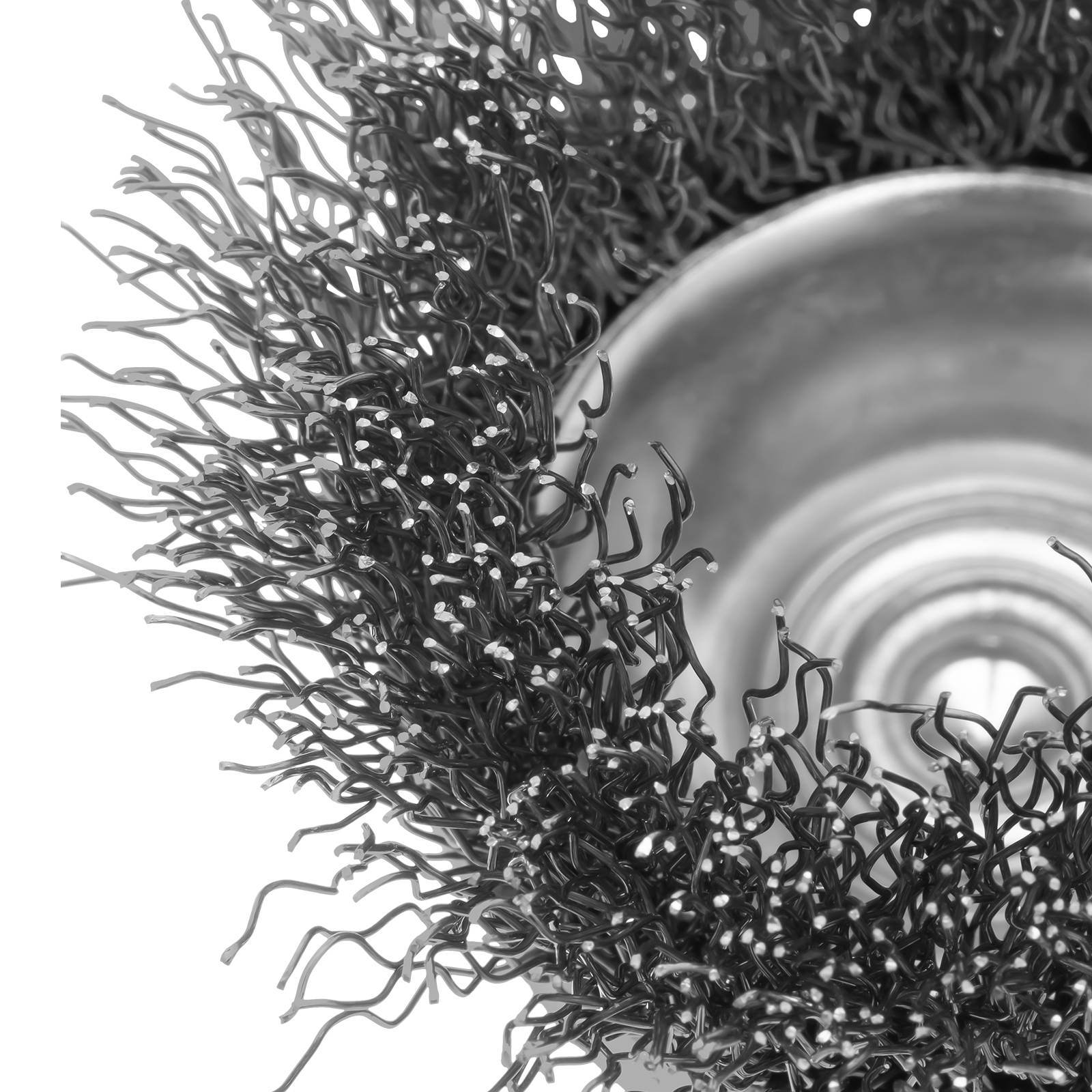 Щетка для дрели, 50 мм, "чашка" со шпилькой, витая проволока 0.3 мм Сибртех