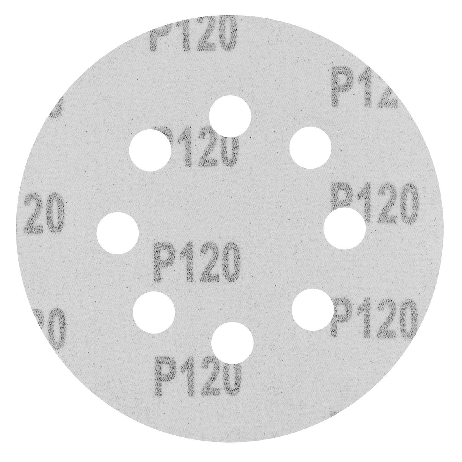 Круг абразивный на ворсовой подложке под "липучку", перфорированный, P 120, 125 мм, 5 шт Сибртех