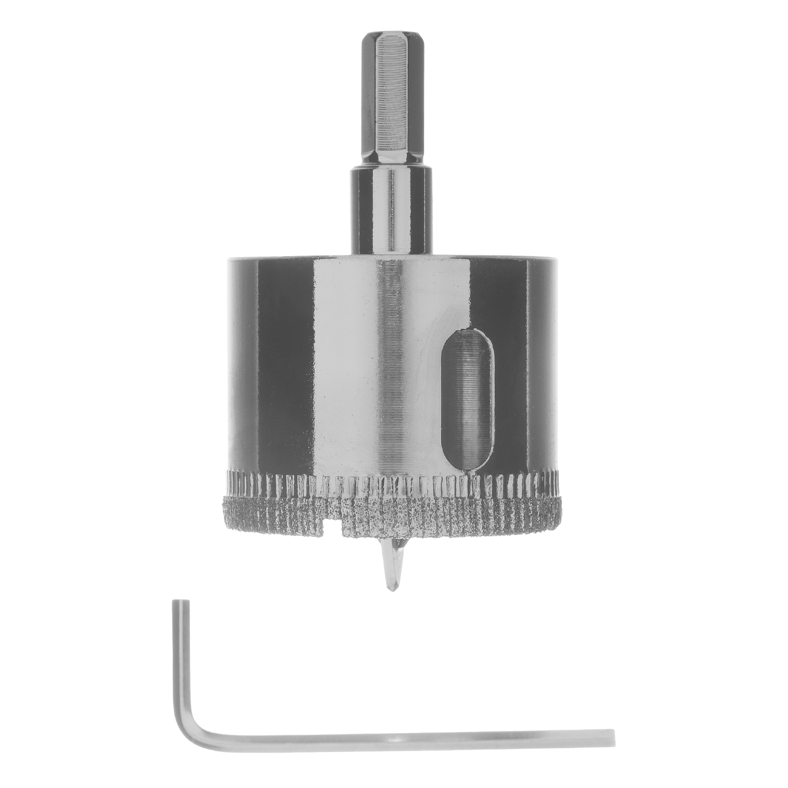 Сверло по керамической плитке и стеклу, 38 х 55 мм, шестигранный хвостовик, с центрующим сверлом Сибртех