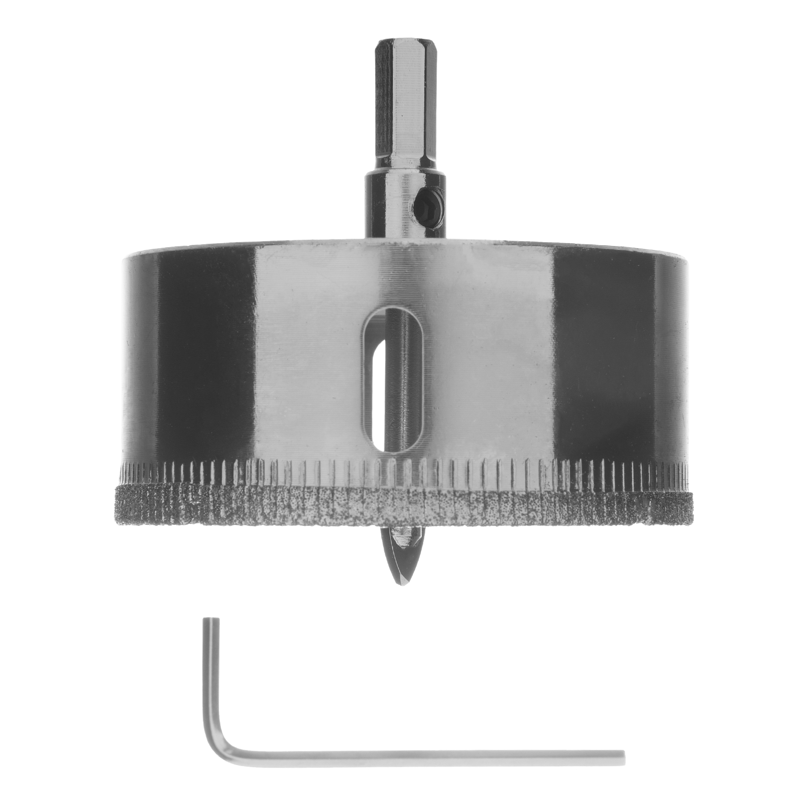 Сверло по керамической плитке и стеклу, 65 х 55 мм, шестигранный хвостовик, с центрующим сверлом Сибртех