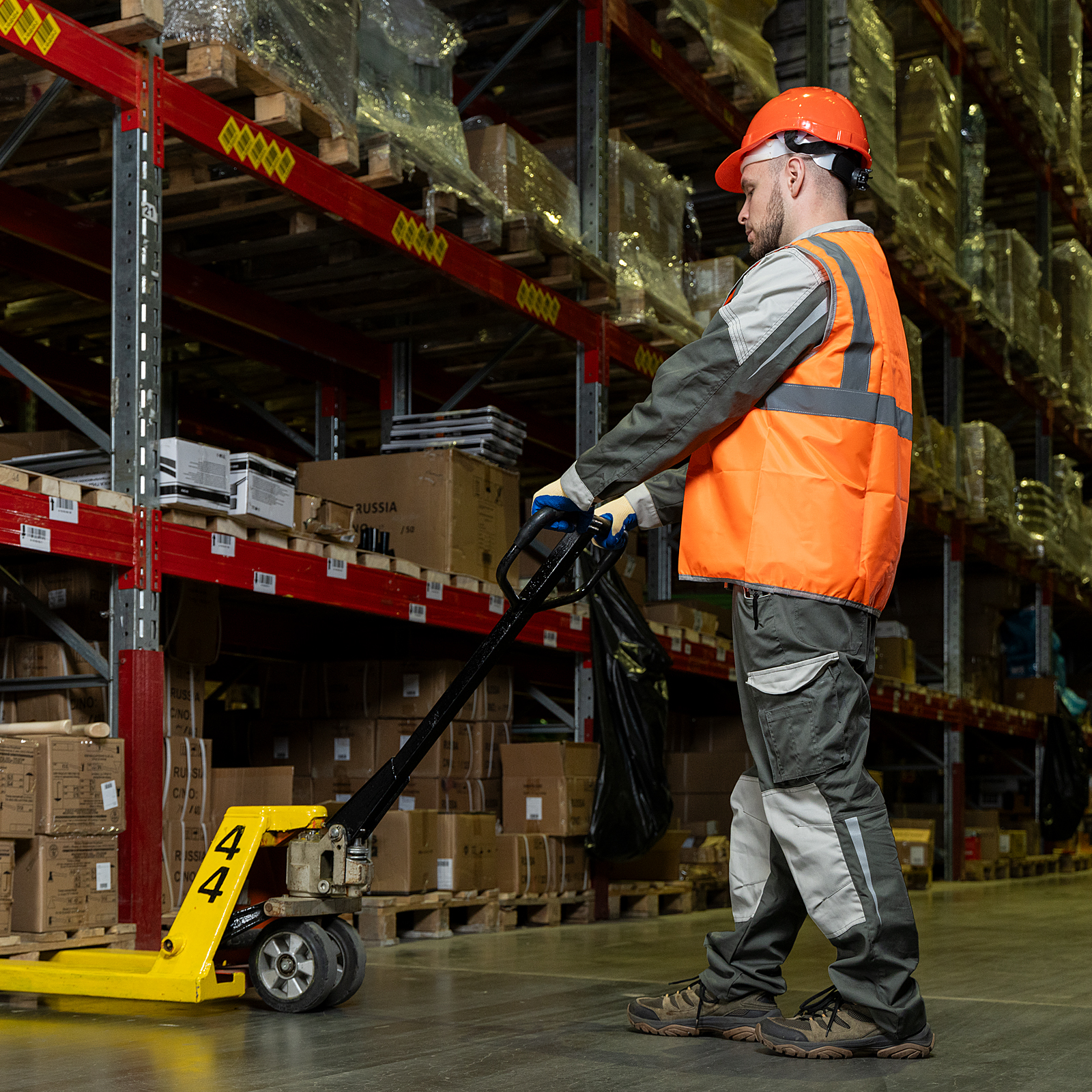 Жилет сигнальный, оранжевый, размер XL Сибртех