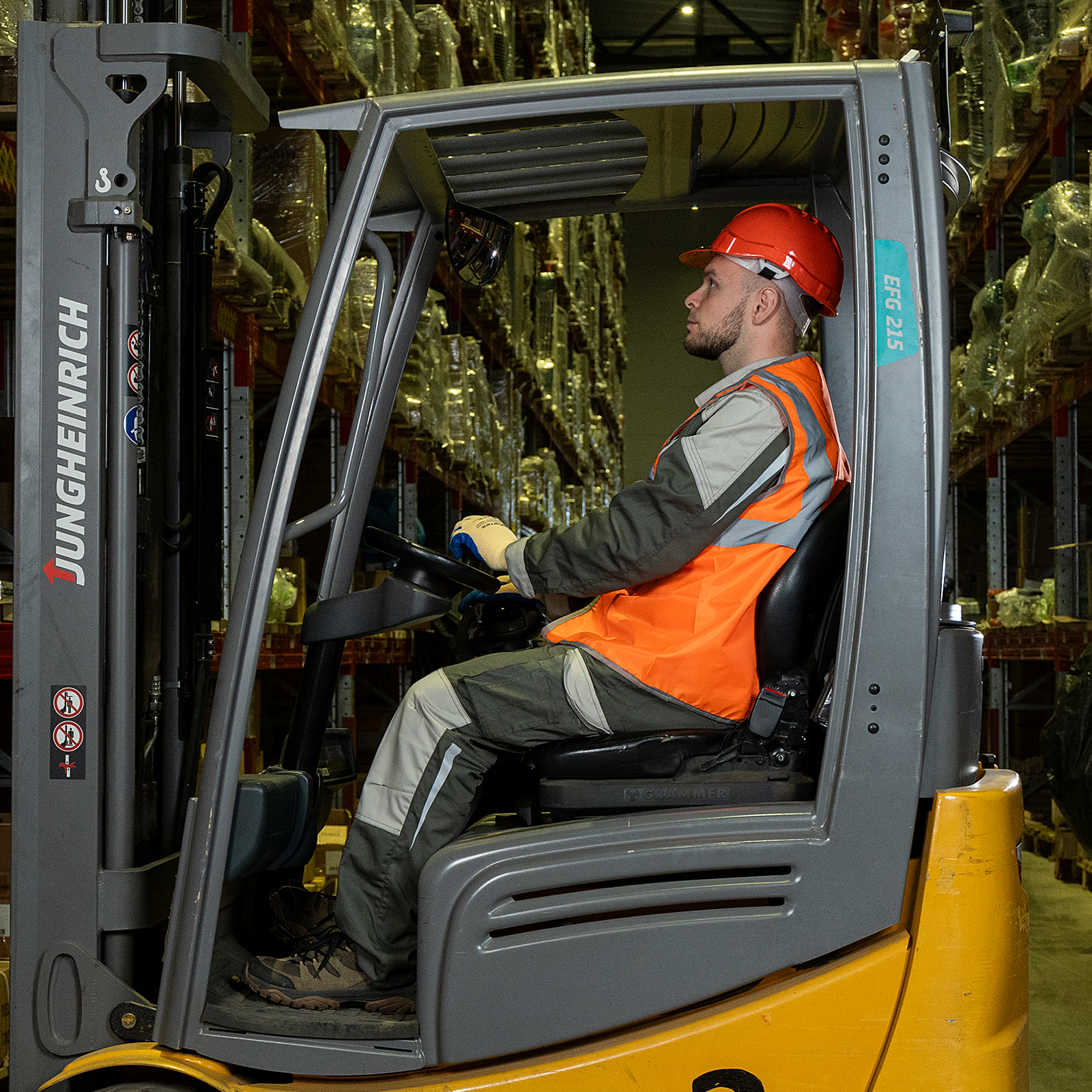 Каска защитная из ударопрочной пластмассы, оранжевая Сибртех