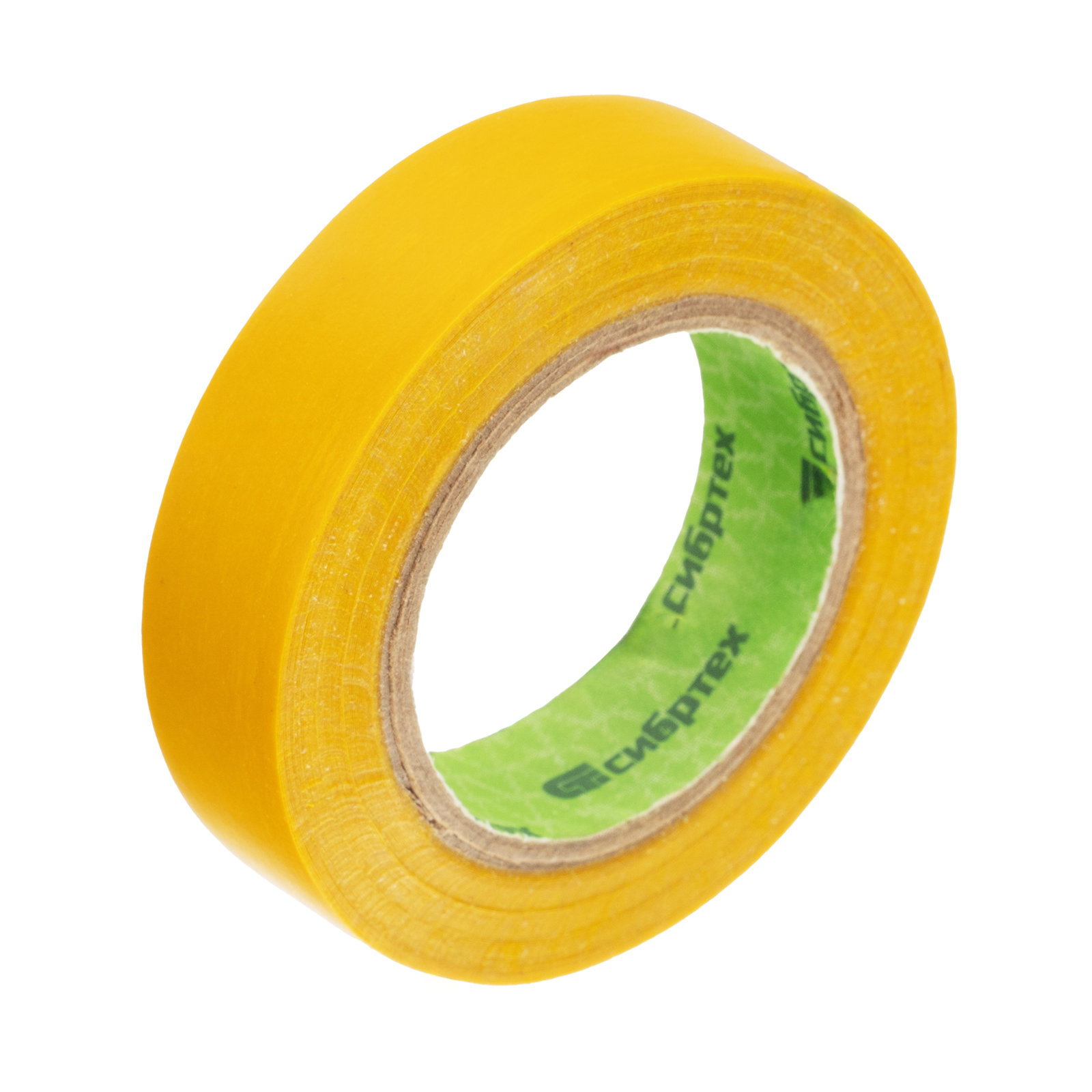 Изолента ПВХ, 15 мм х 10 м, желтая Сибртех