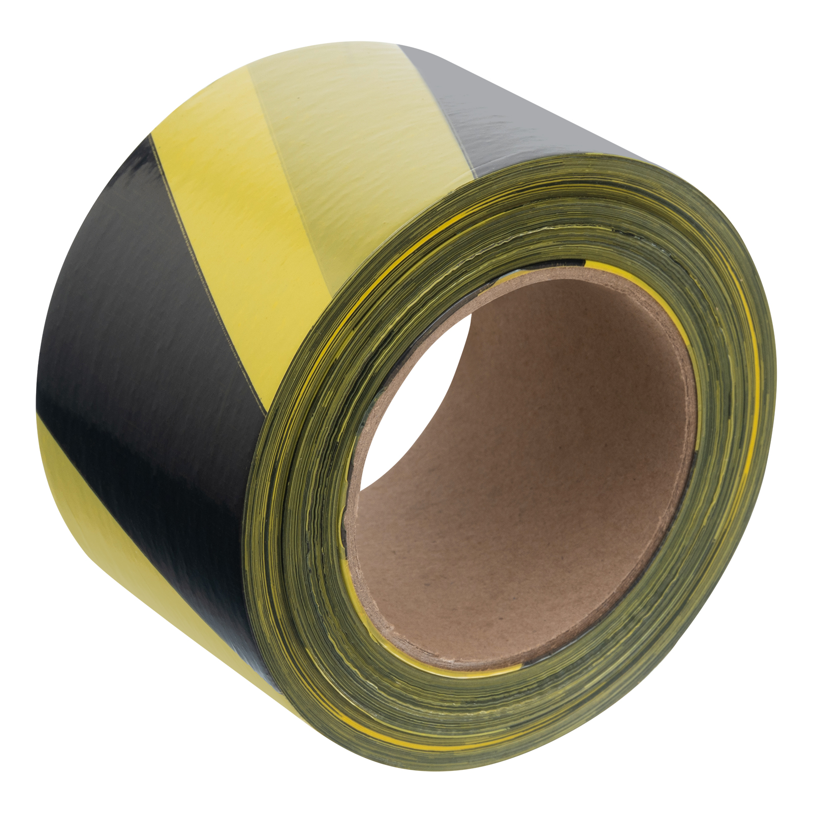 Лента сигнальная, 75 мм х 200 м, черно-желтая Сибртех