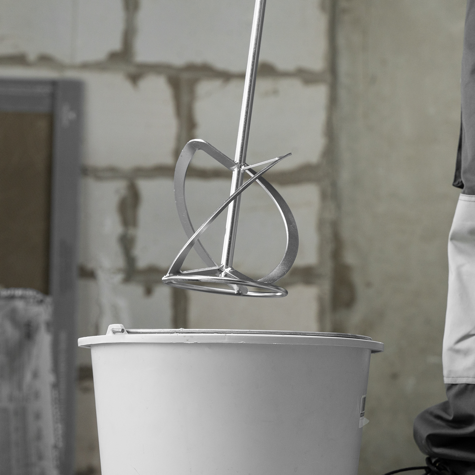 Насадка для миксера, для тяжелых растворов, 160 х 590 мм, оцинкованная, хвостовик резьба М14 Сибртех