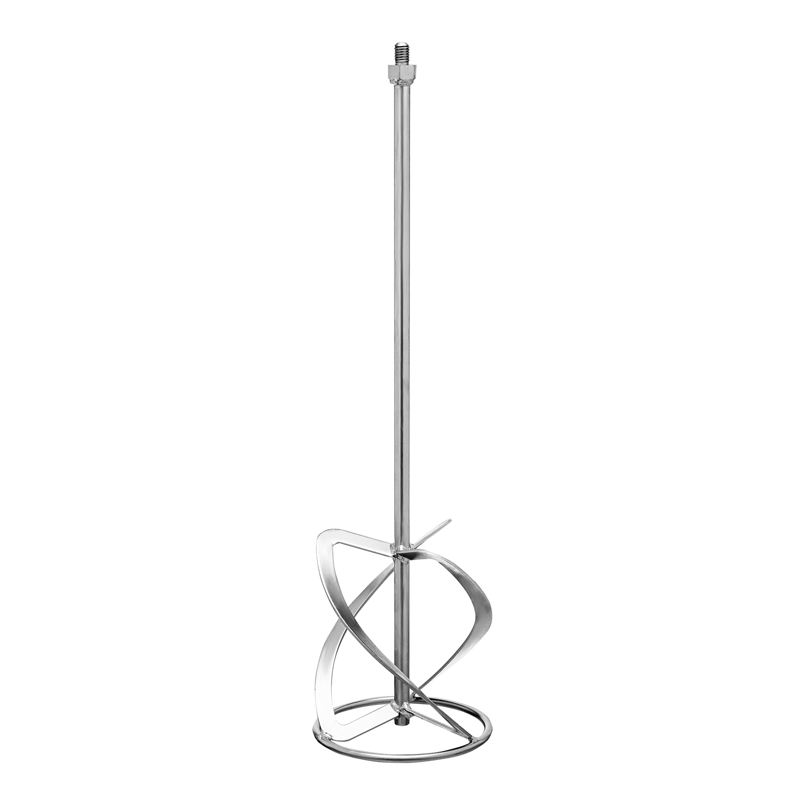 Насадка для миксера, для легких растворов, 160 х 590 мм, оцинкованная, хвостовик резьба М14 Сибртех