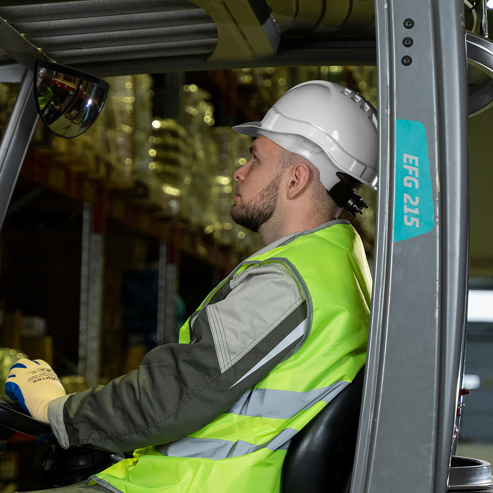 Каска защитная с храповым механизмом, Европласт, белая Сибртех