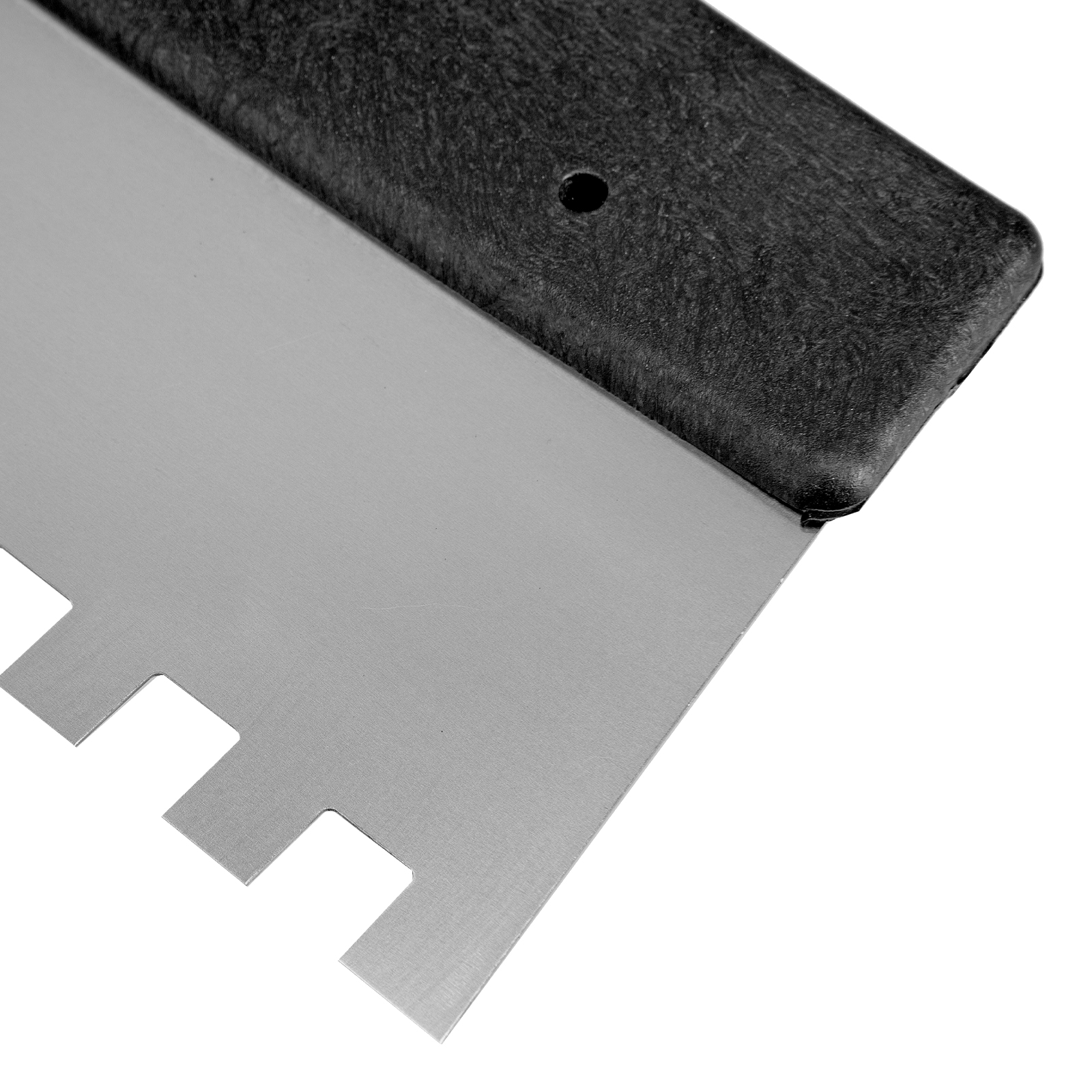 Шпатель из нержавеющей стали, 350 мм, зуб 10 х 10 мм, пластмассовая ручка Сибртех