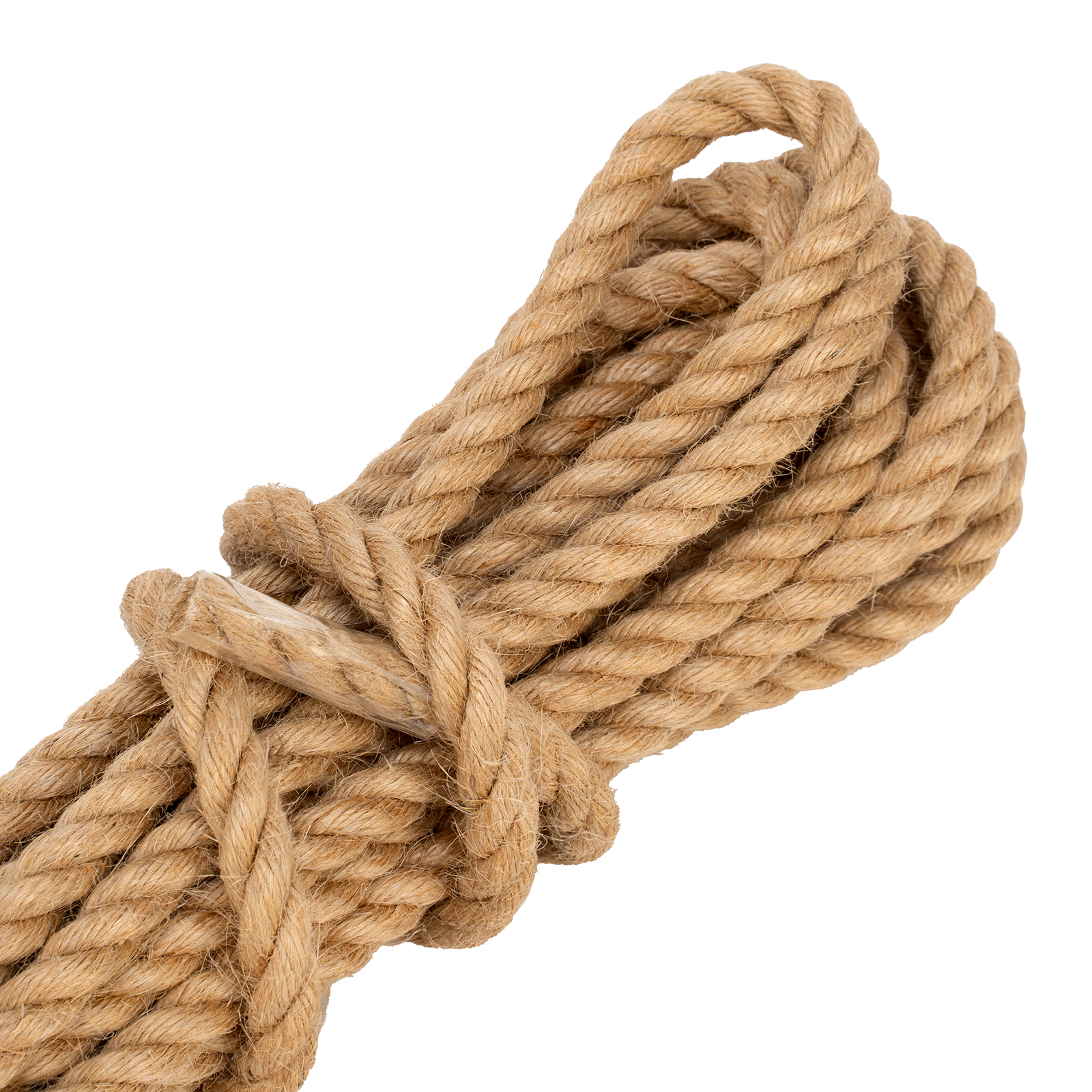 Веревка джутовая, L 10 м, крученая, D 8 мм Сибртех