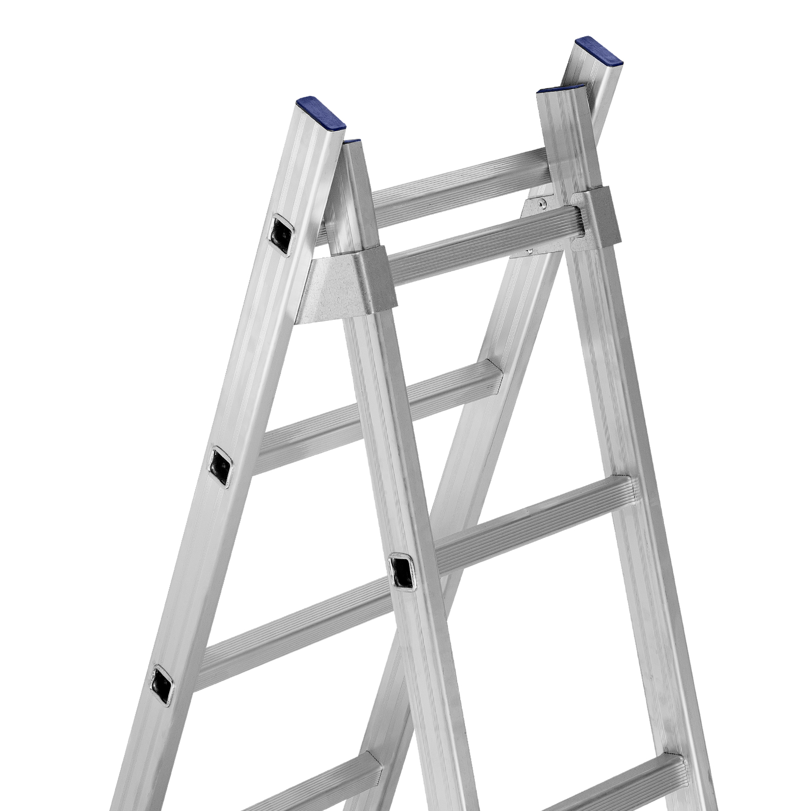 Лестница, 2 х 10 ступеней, алюминиевая, двухсекционная, Сибртех