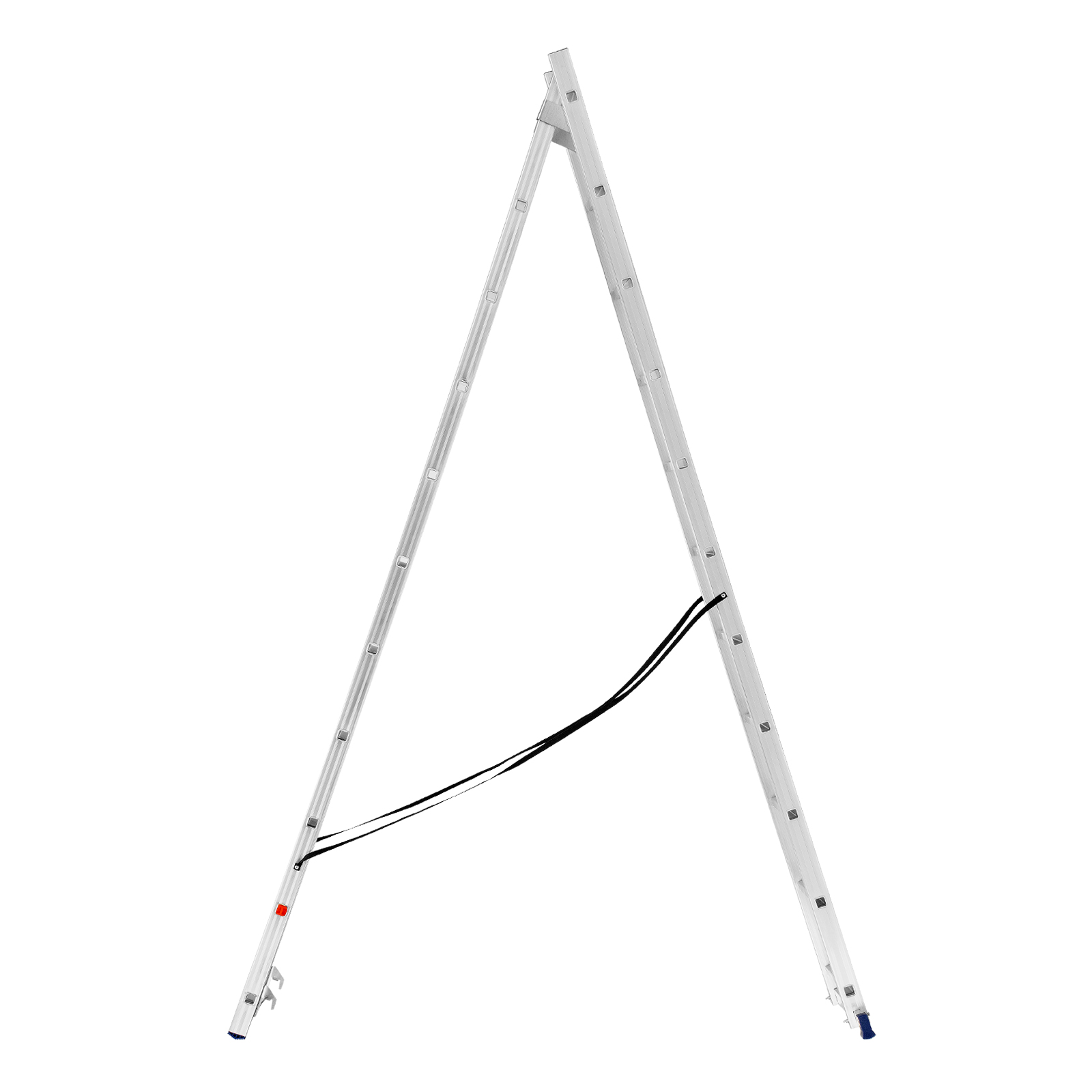 Лестница, 2 х 11 ступеней, алюминиевая, двухсекционная, Сибртех