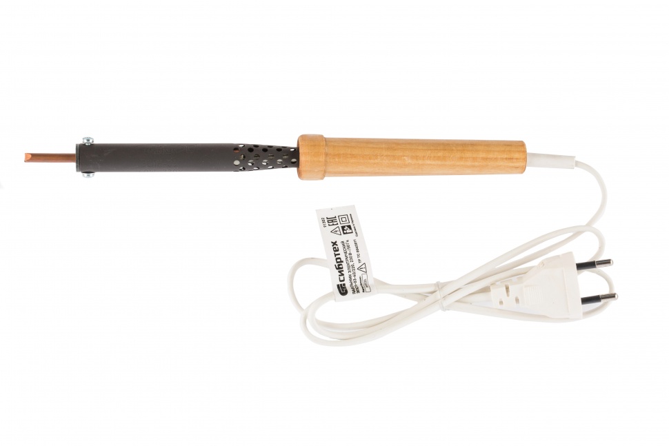 Паяльник электрический ЭПСН-03-40/220, деревянная ручка, Сибртех