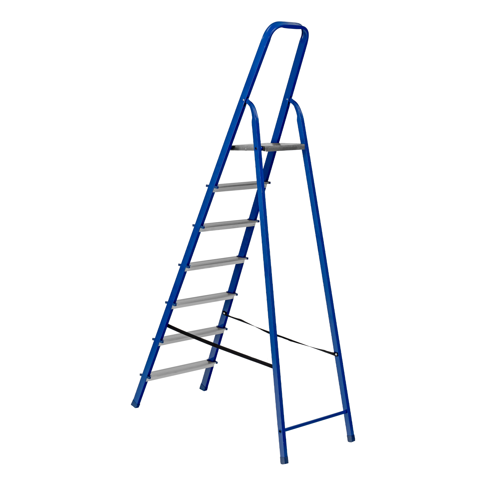 Стремянка, 7 ступеней, стальной профиль, алюминиевые ступени Сибртех