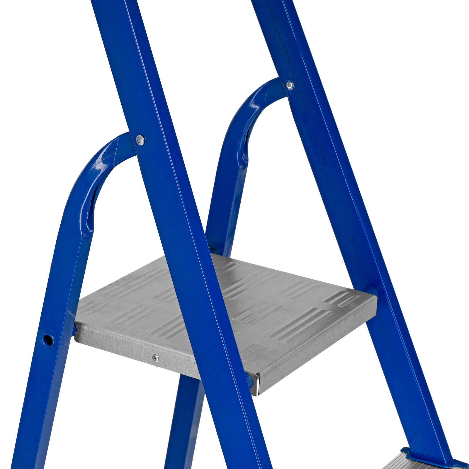 Стремянка, 8 ступеней, стальной профиль, алюминиевые ступени Сибртех