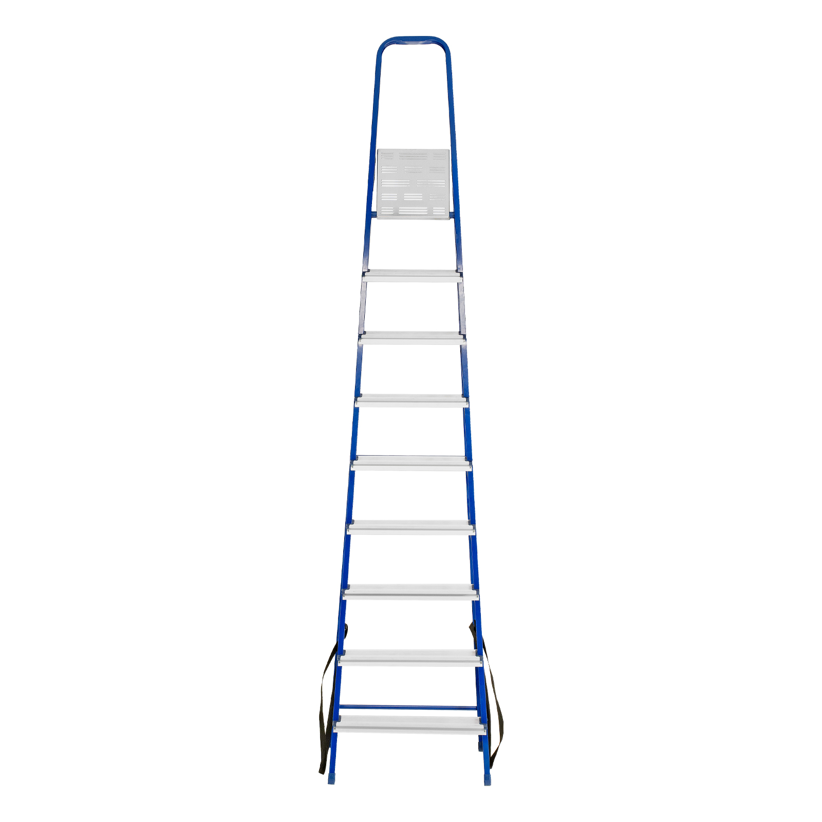 Стремянка, 9 ступеней, стальной профиль, алюминиевые ступени Сибртех