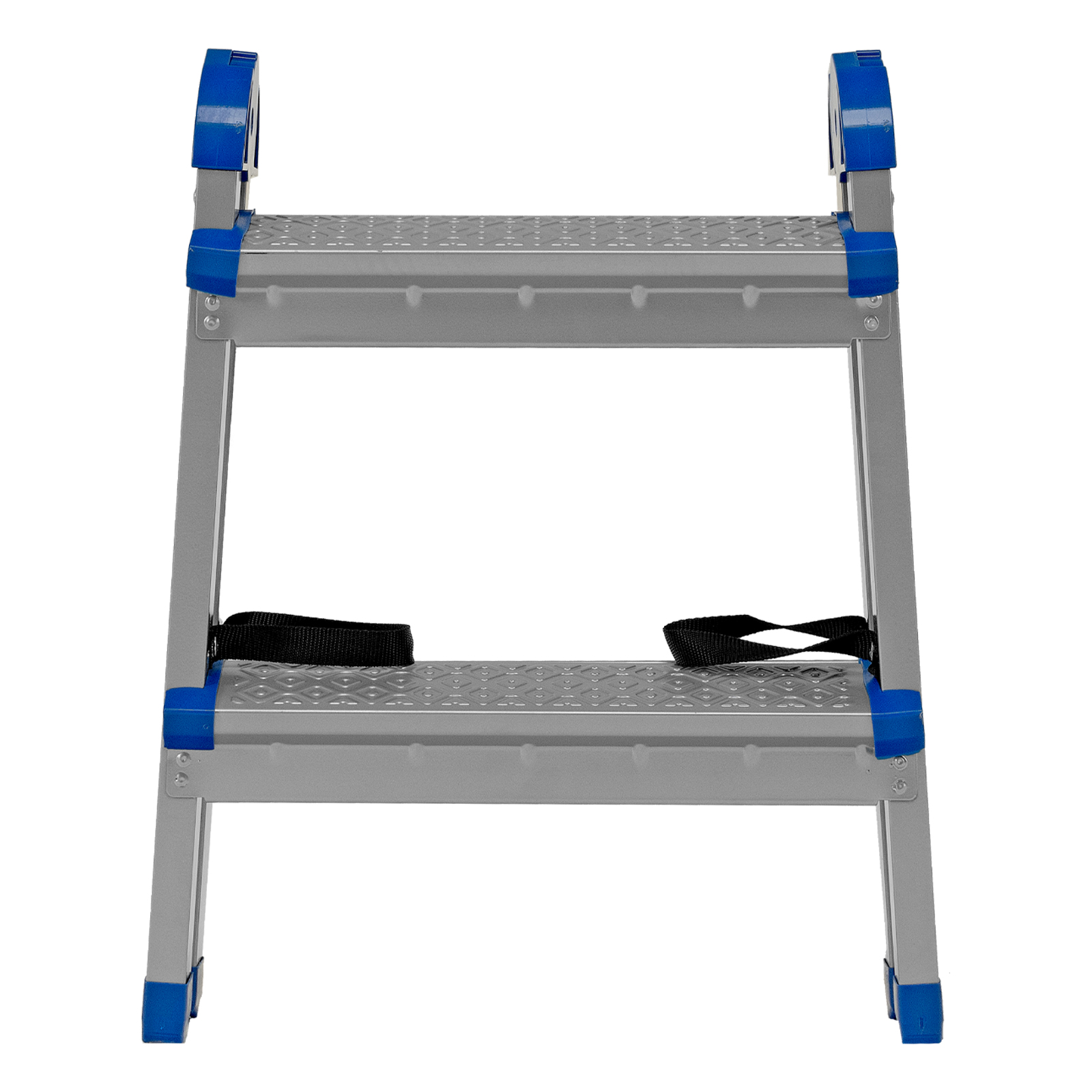 Стремянка двухсторонняя 2 ступени, сталь профиль, стальные ступени, Сибртех