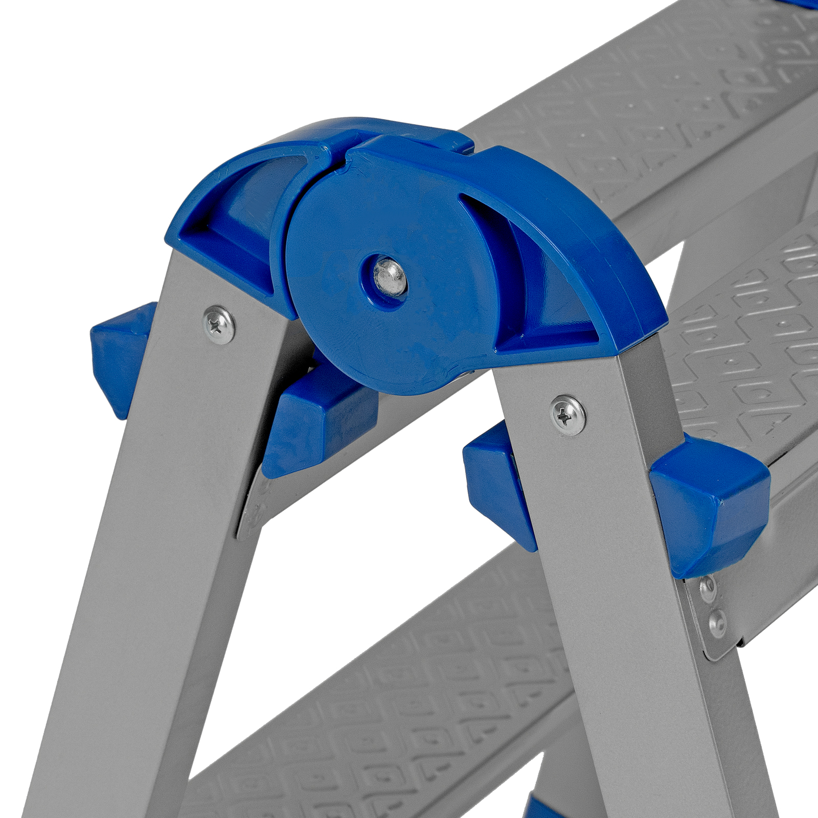 Стремянка двухсторонняя 2 ступени, сталь профиль, стальные ступени, Сибртех