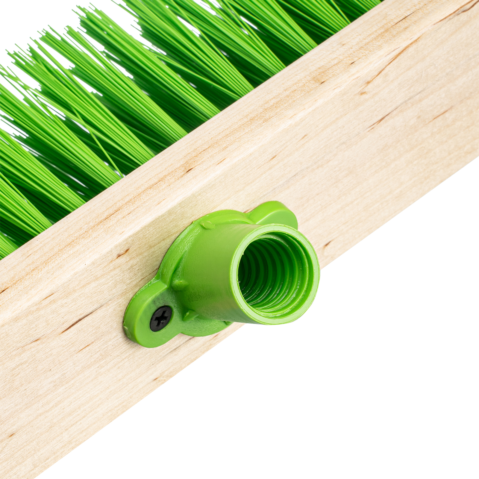 Щетка деревянная для пола, 500 мм, пятирядная, тулейка с резьбой под углом, без черенка Сибртех