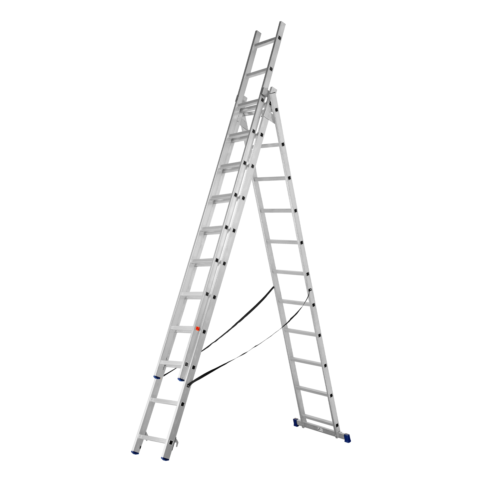 Лестница, 3 х 11 ступеней, алюминиевая, трехсекционная, Сибртех
