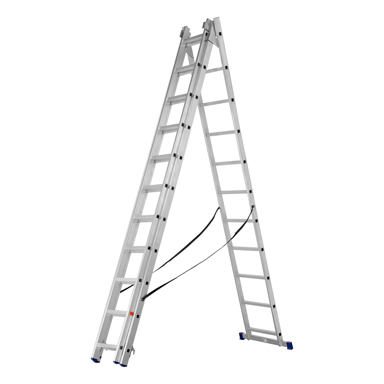Лестница, 3 х 11 ступеней, алюминиевая, трехсекционная, Сибртех