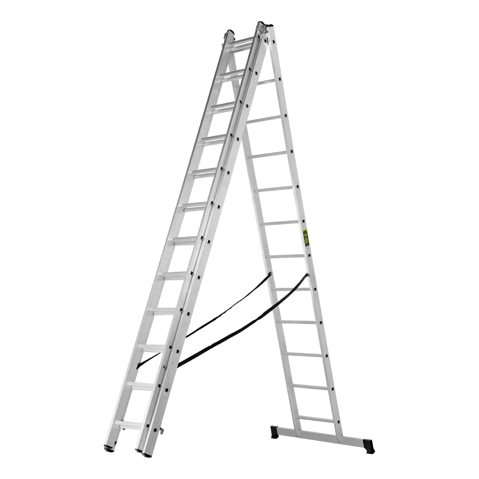 Лестница, 3 х 12 ступеней, алюминиевая, трехсекционная, Сибртех