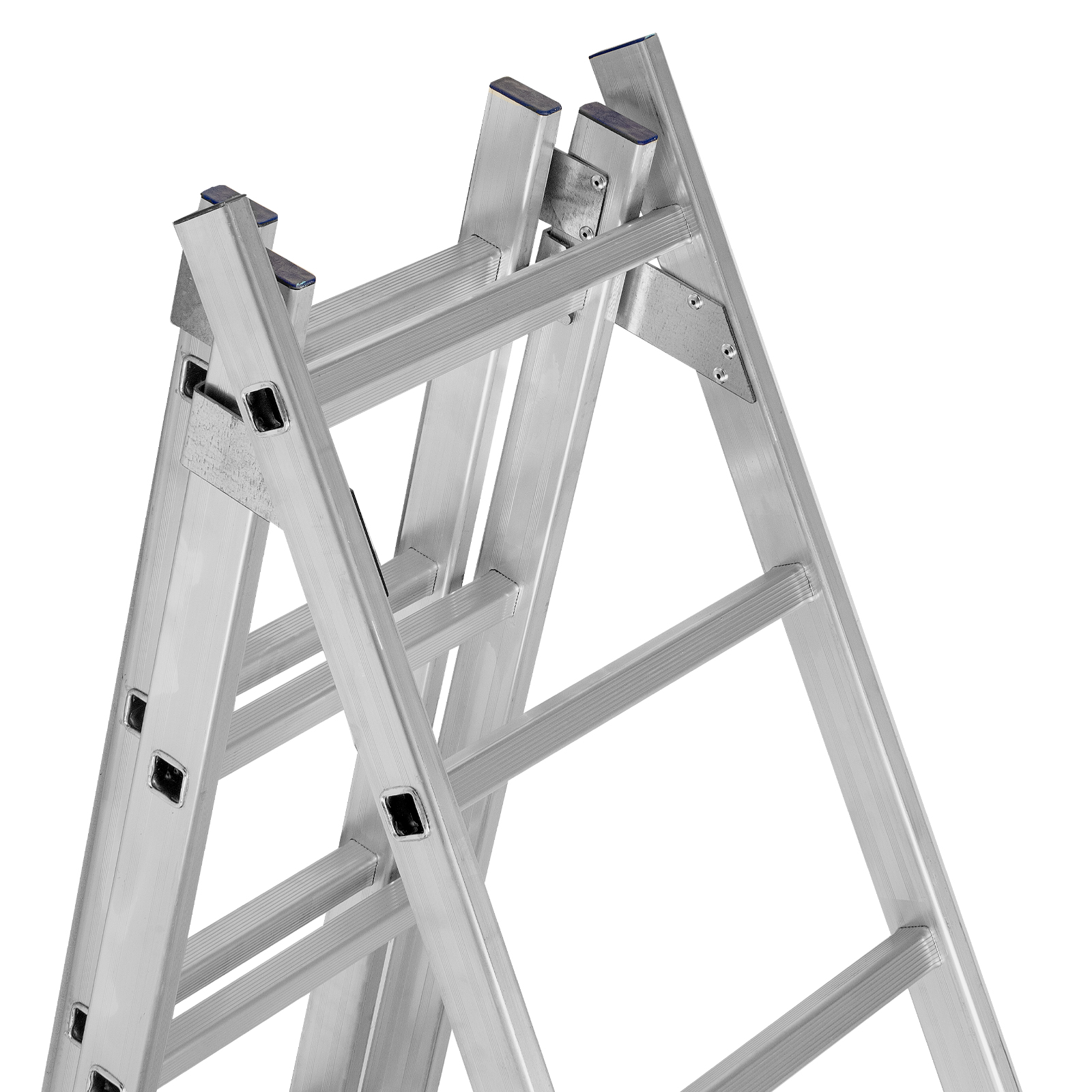 Лестница, 3 х 14 ступеней, алюминиевая, трехсекционная, Сибртех