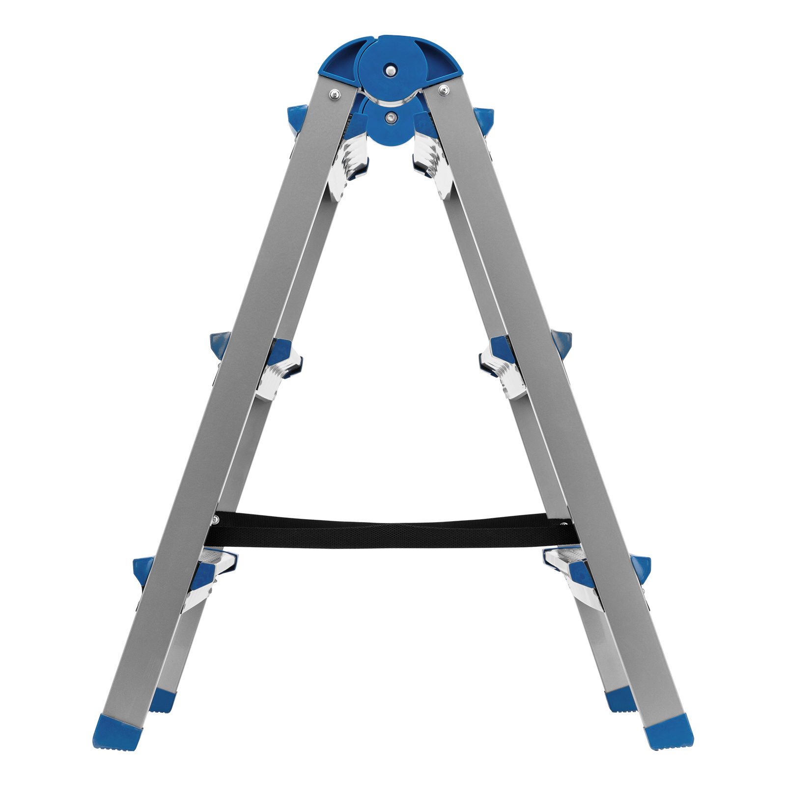 Стремянка двухсторонняя 3 ступени, сталь профиль, стальные ступени, Сибртех