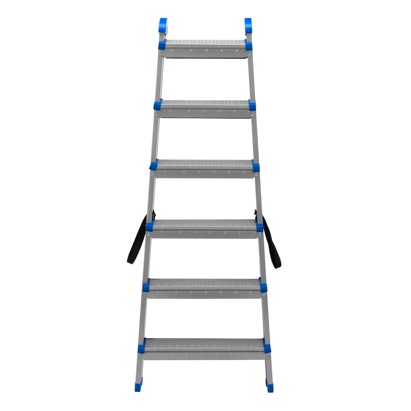 Стремянка двухсторонняя 6 ступеней, сталь профиль, стальные ступени, Сибртех