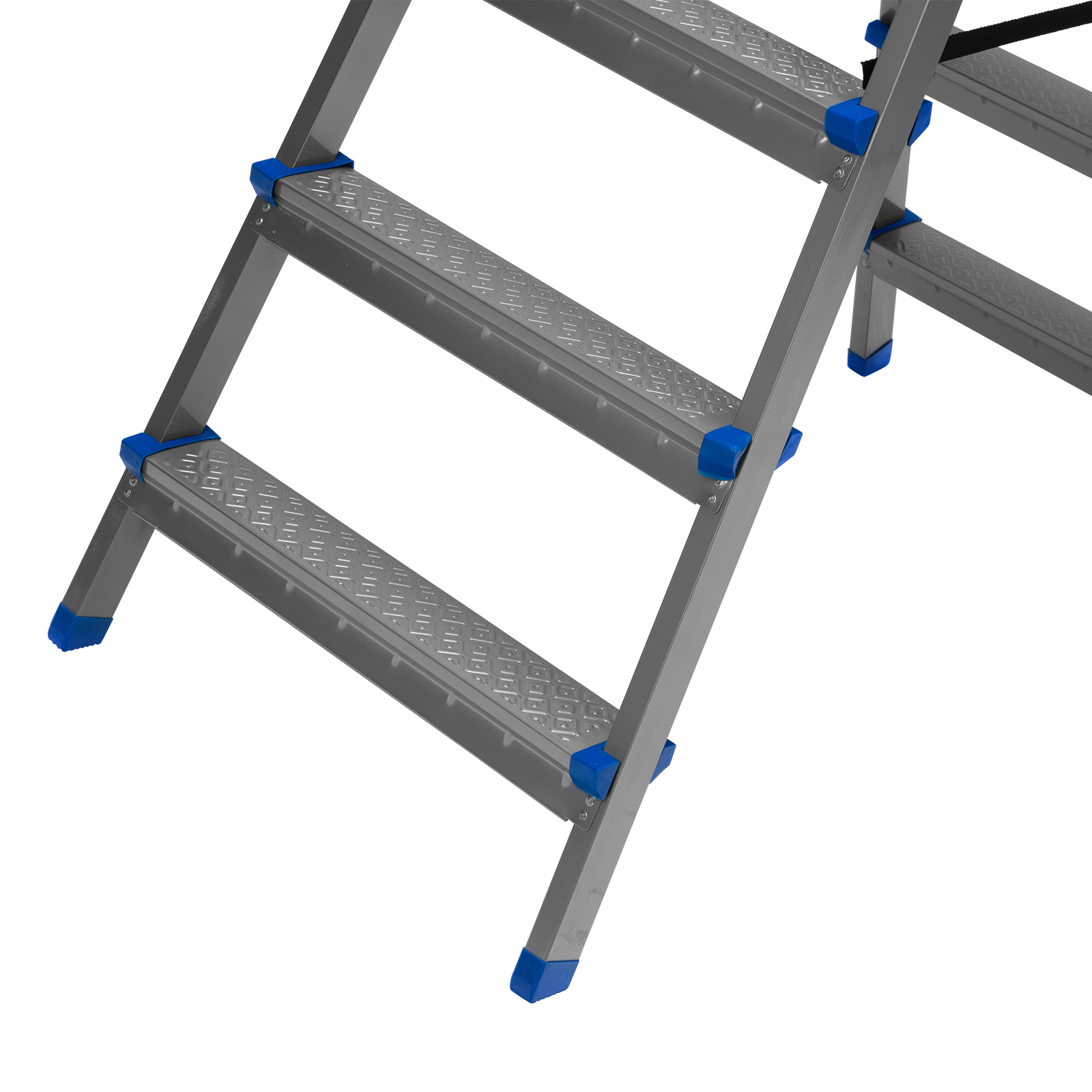 Стремянка двухсторонняя 6 ступеней, сталь профиль, стальные ступени, Сибртех