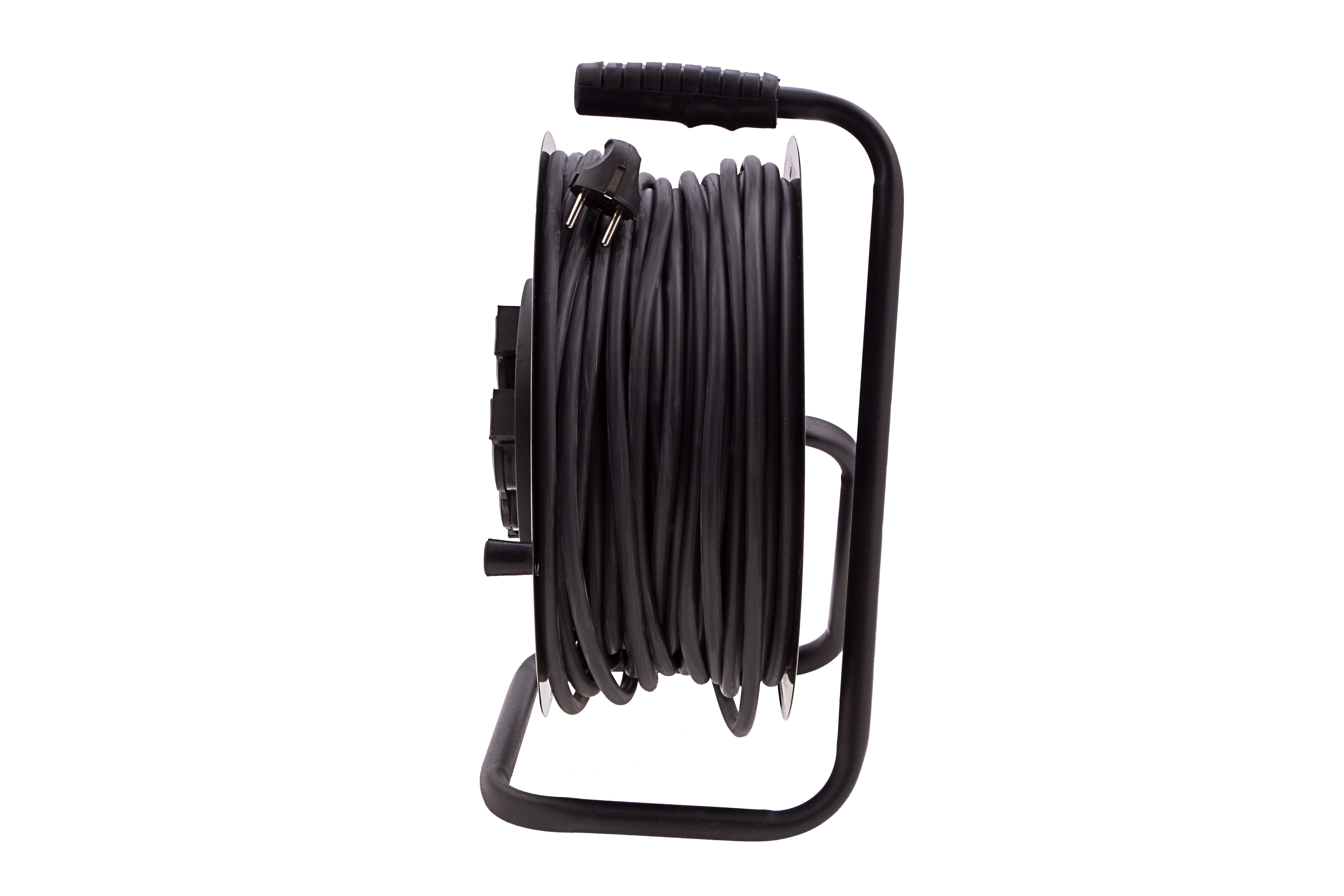 Удлинитель силовой 50 м, 16А, тип УХз16, КГ 3 x 1.5 мм, на стальной катушке, 4 розетки Сибртех