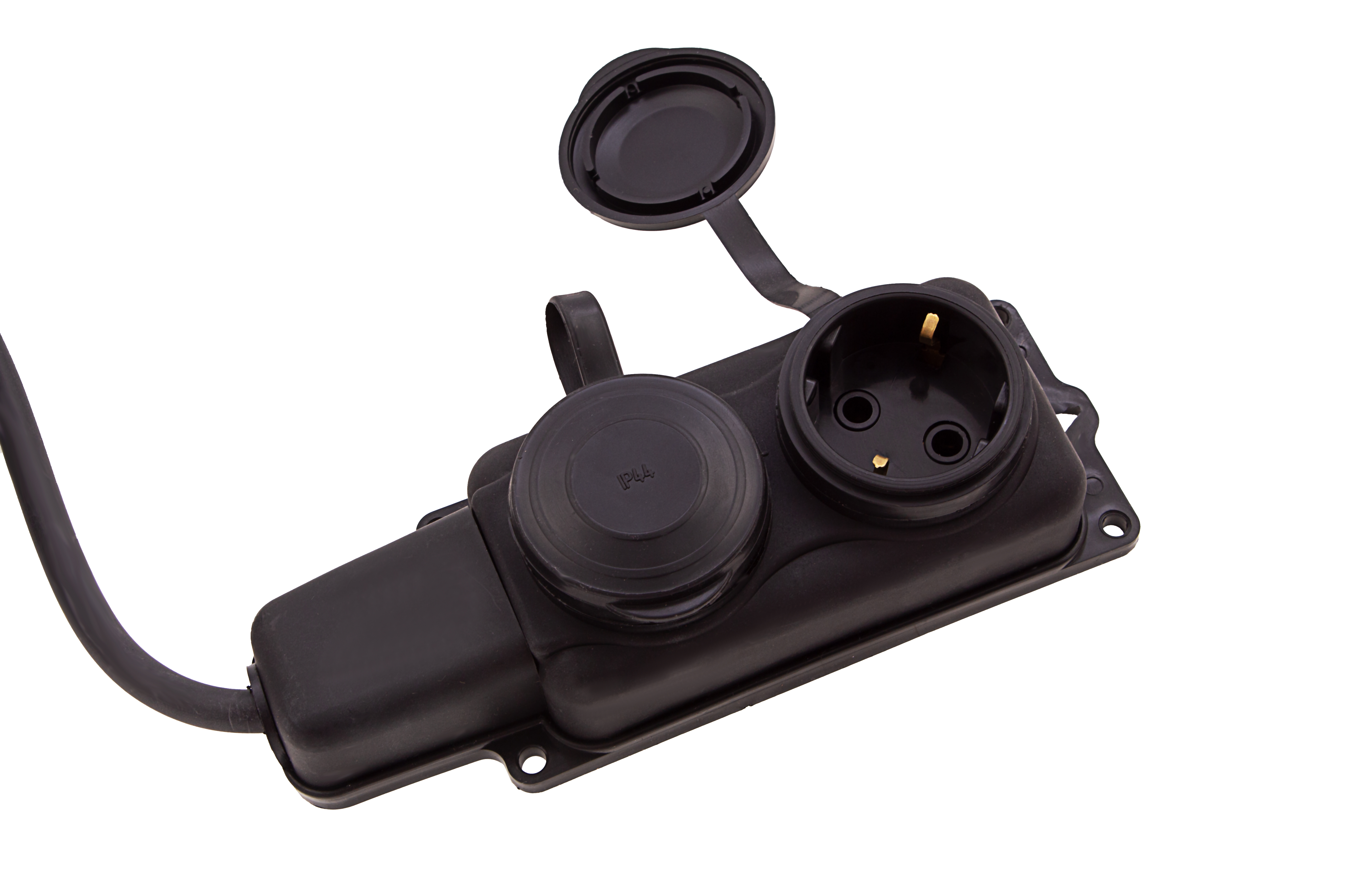 Удлинитель силовой 10 м, 16А, тип УХз16, КГ 3 x 1.5 мм, 2 розетки, Сибртех