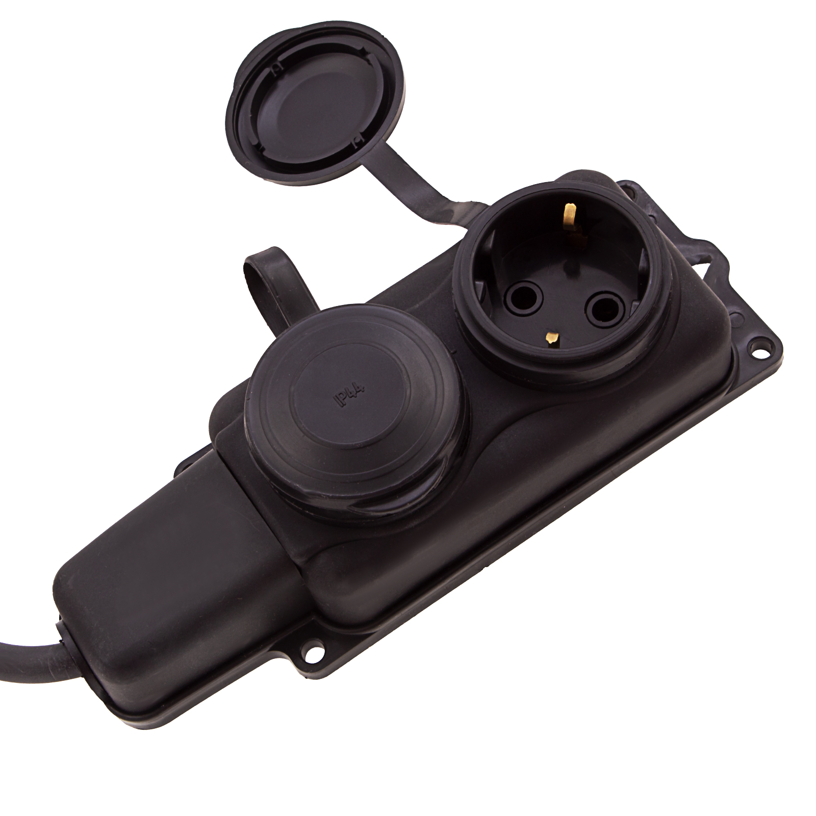 Удлинитель силовой 10 м, 16А, тип УХз16, КГ 3 x 1.5 мм, 2 розетки, Сибртех