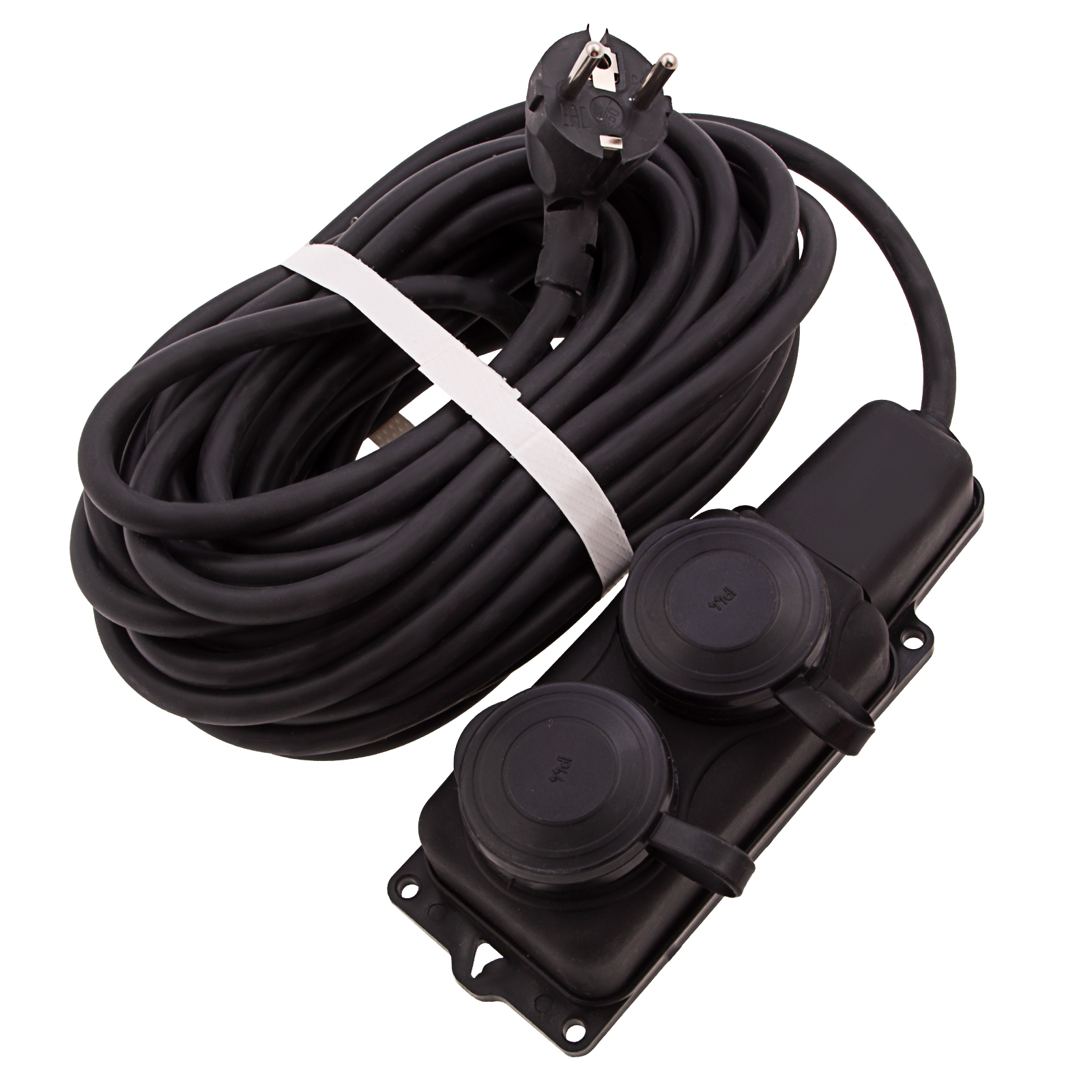 Удлинитель силовой 10 м, 16А, тип УХз16, КГ 3 x 1.5 мм, 2 розетки, Сибртех