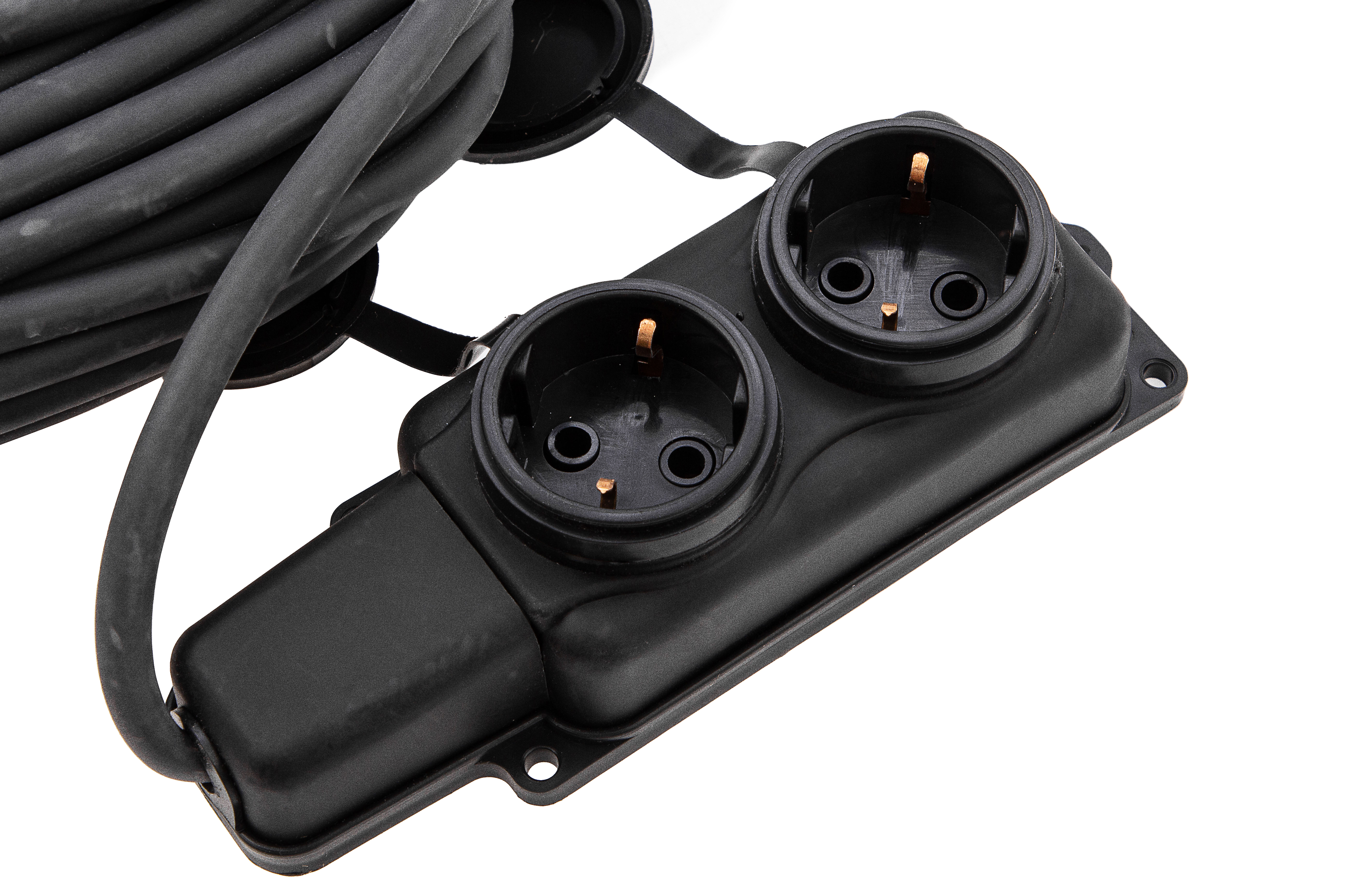 Удлинитель силовой 20 м, 16А, тип УХз16, КГ 3 x 1.5 мм, 2 розетки, Сибртех