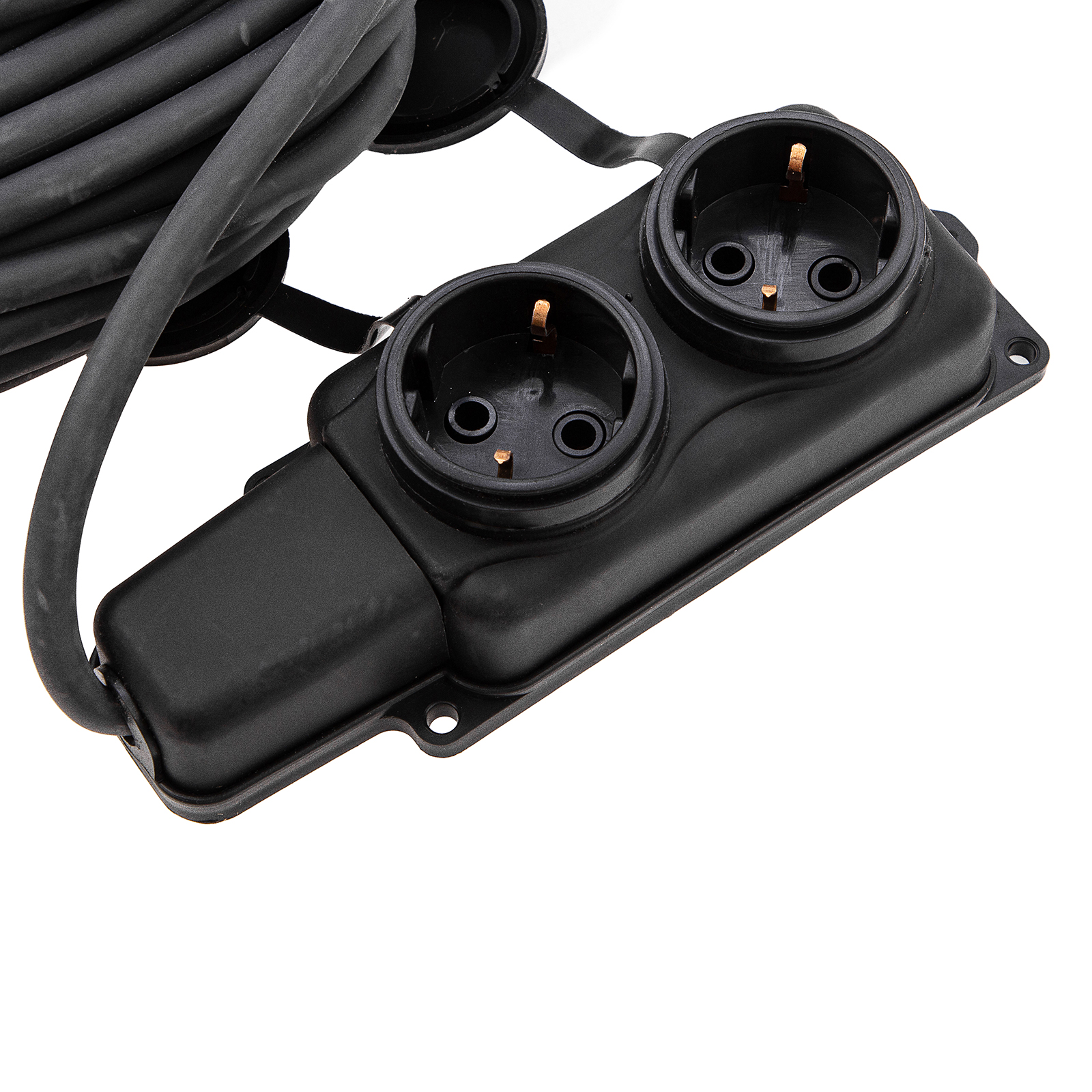 Удлинитель силовой 20 м, 16А, тип УХз16, КГ 3 x 1.5 мм, 2 розетки, Сибртех