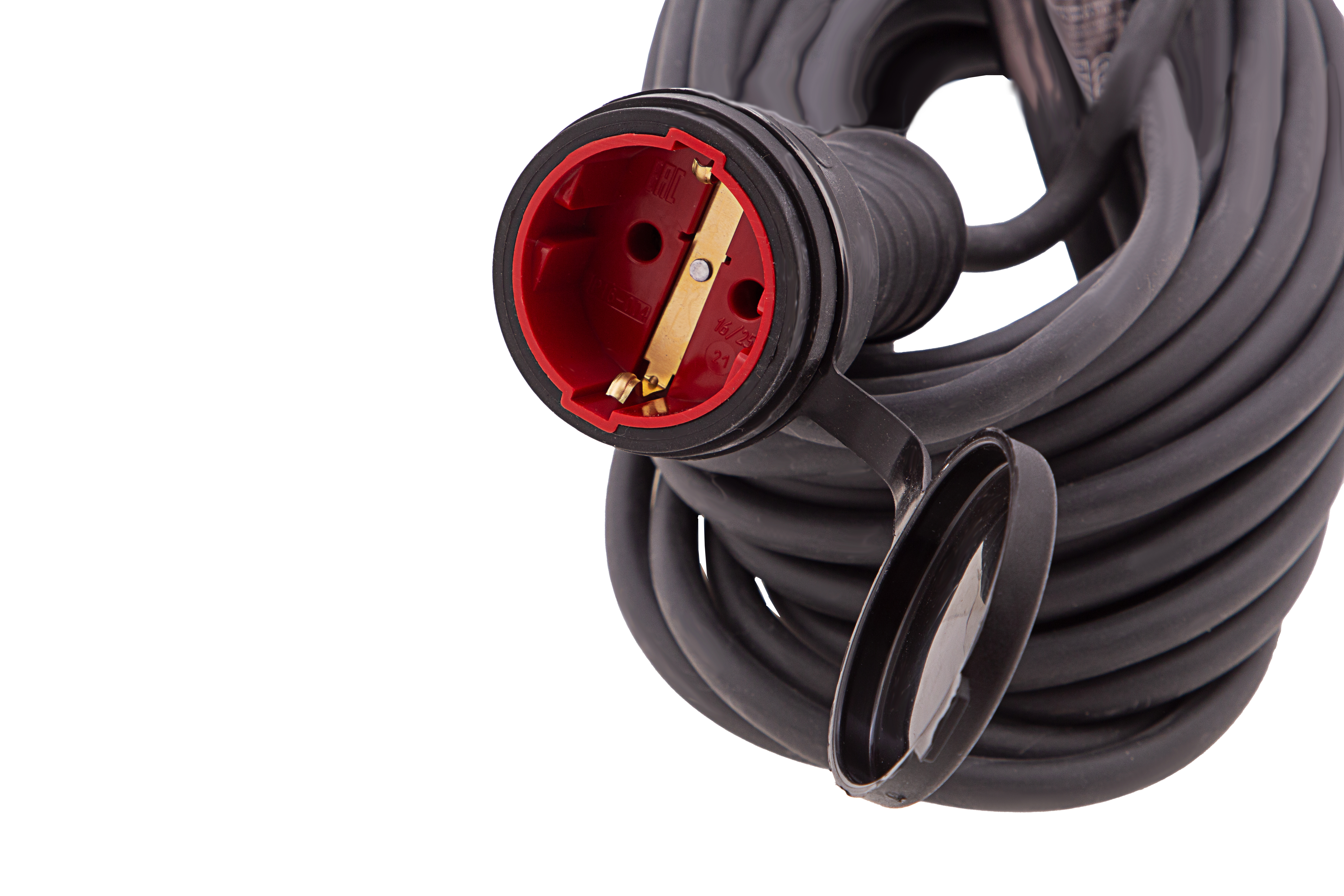 Удлинитель силовой 10 м, 16 А, тип УХз16, КГ 3 x 2.5 мм, 1 розетка, Сибртех