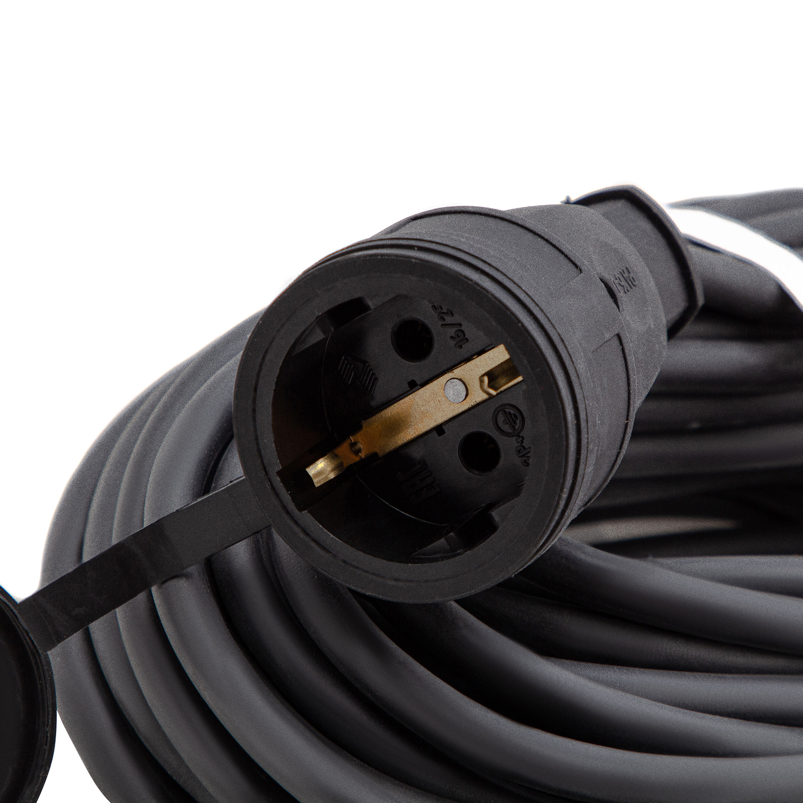 Удлинитель силовой 20 м, 16 А, тип УХз16, КГ 3 x 2.5 мм, 1 розетка, Сибртех