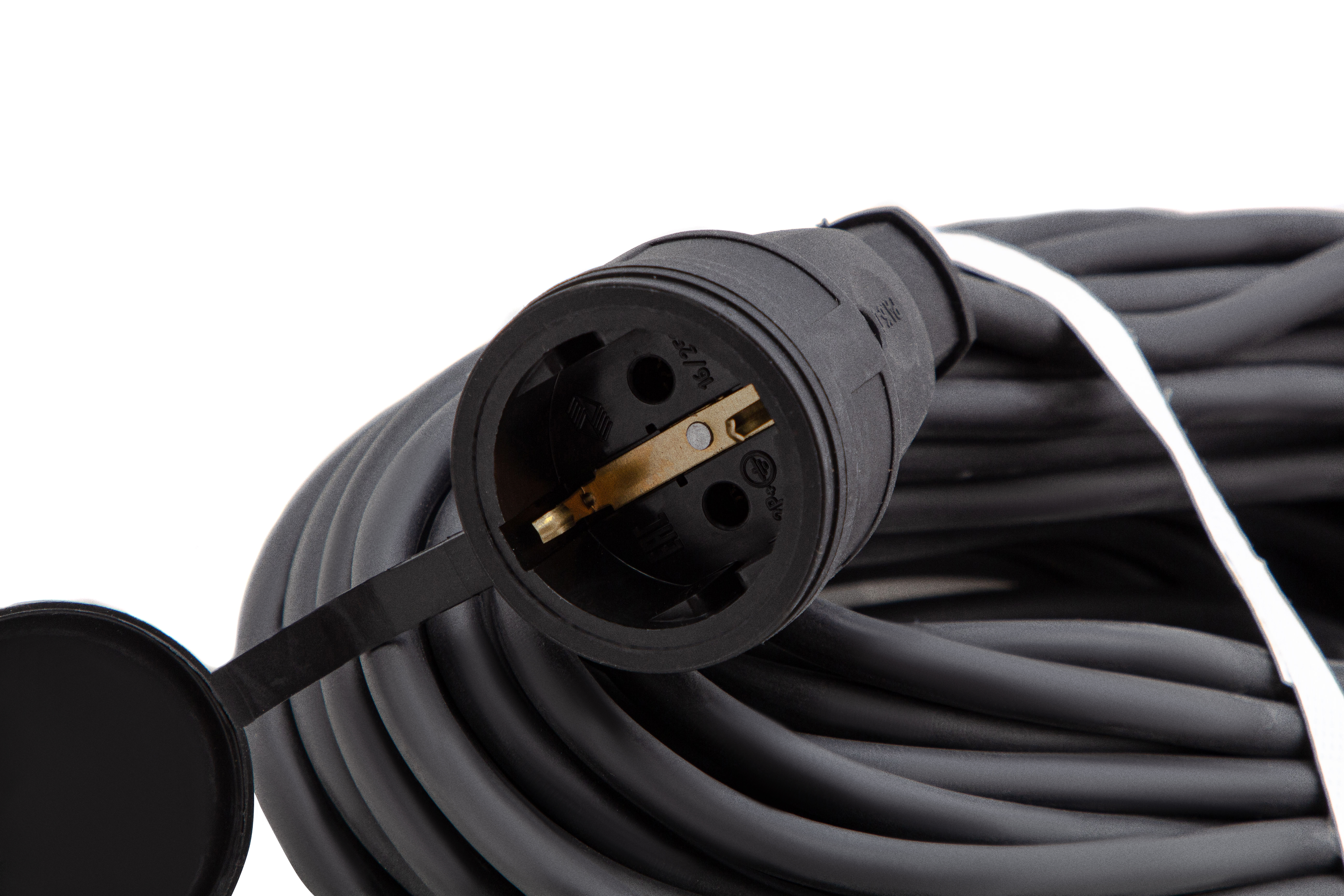 Удлинитель силовой 20 м, 16 А, тип УХз16, КГ 3 x 2.5 мм, 1 розетка, Сибртех