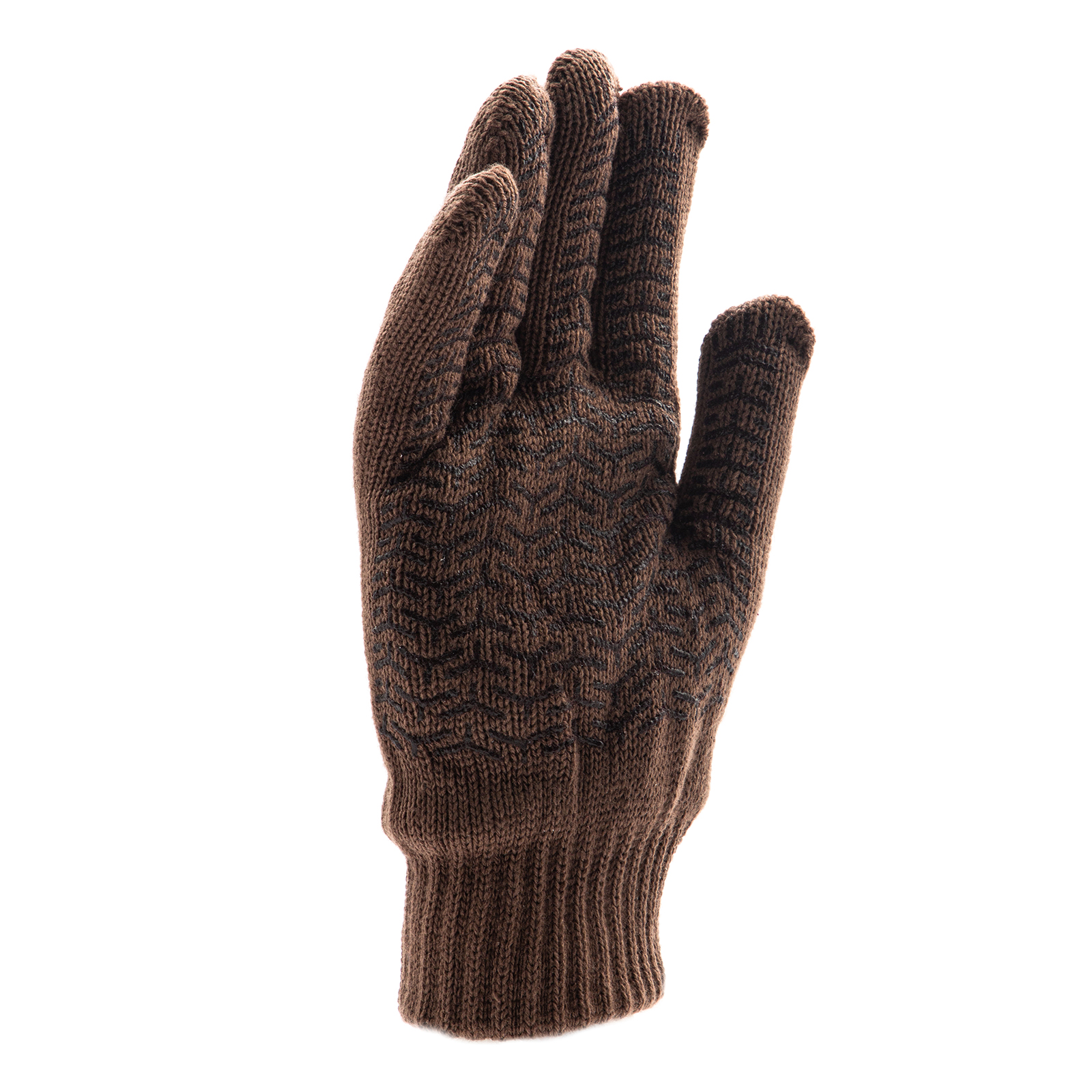 Перчатки трикотажные, двойные, полушерстяные, с ПВХ покрытием, Сибртех