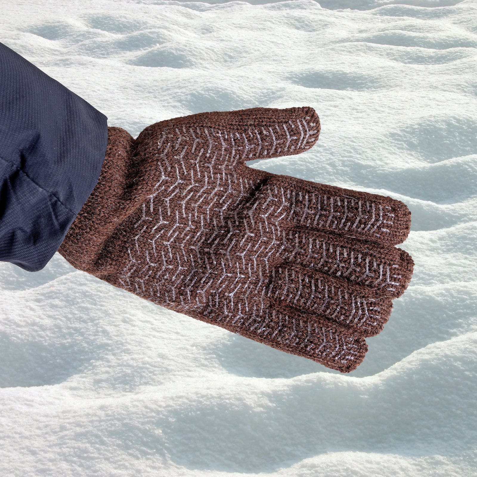 Перчатки трикотажные, двойные, верблюжья и овечья шерсть, ПВХ покрытие, Сибртех