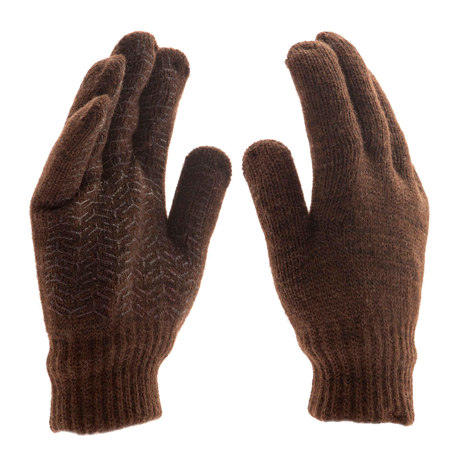 Перчатки трикотажные, двойные, верблюжья и овечья шерсть, ПВХ покрытие, Сибртех