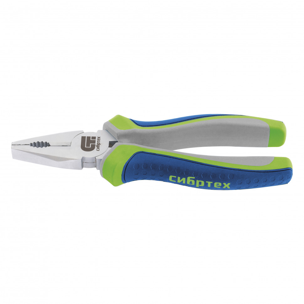 Плоскогубцы комбинированные, 180 мм, трехкомпонентные рукоятки Сибртех