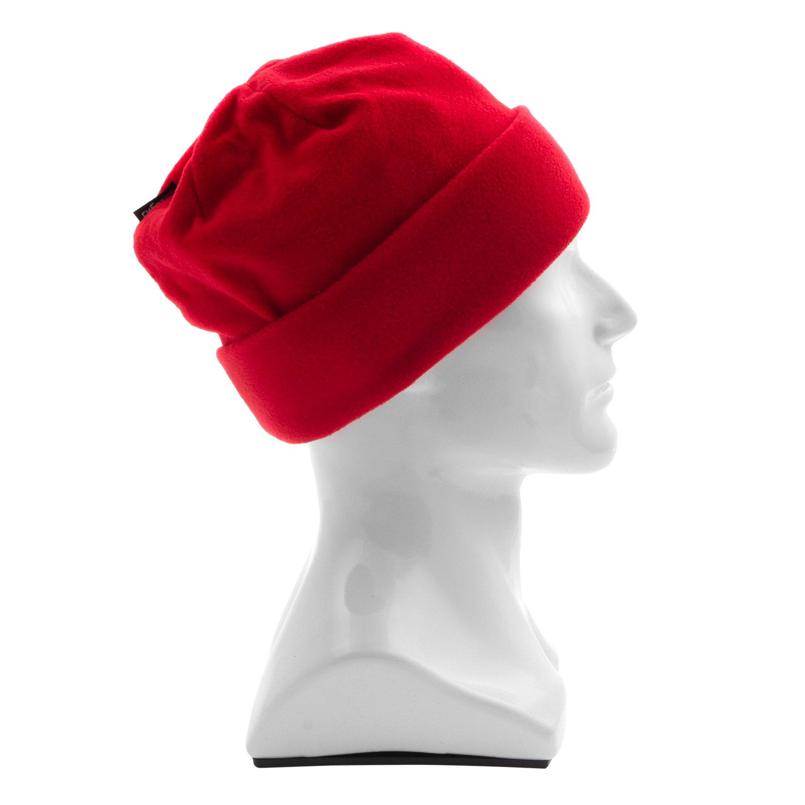 Шапка с отворотом из флиса для взрослых, размер 56-57, красная Сибртех