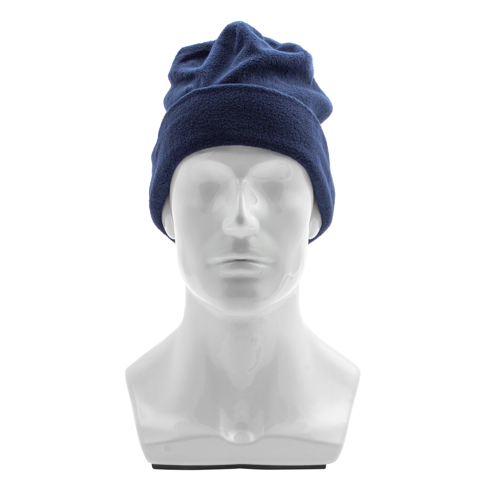 Шапка с отворотом из флиса для взрослых, размер 56-57, синяя Сибртех