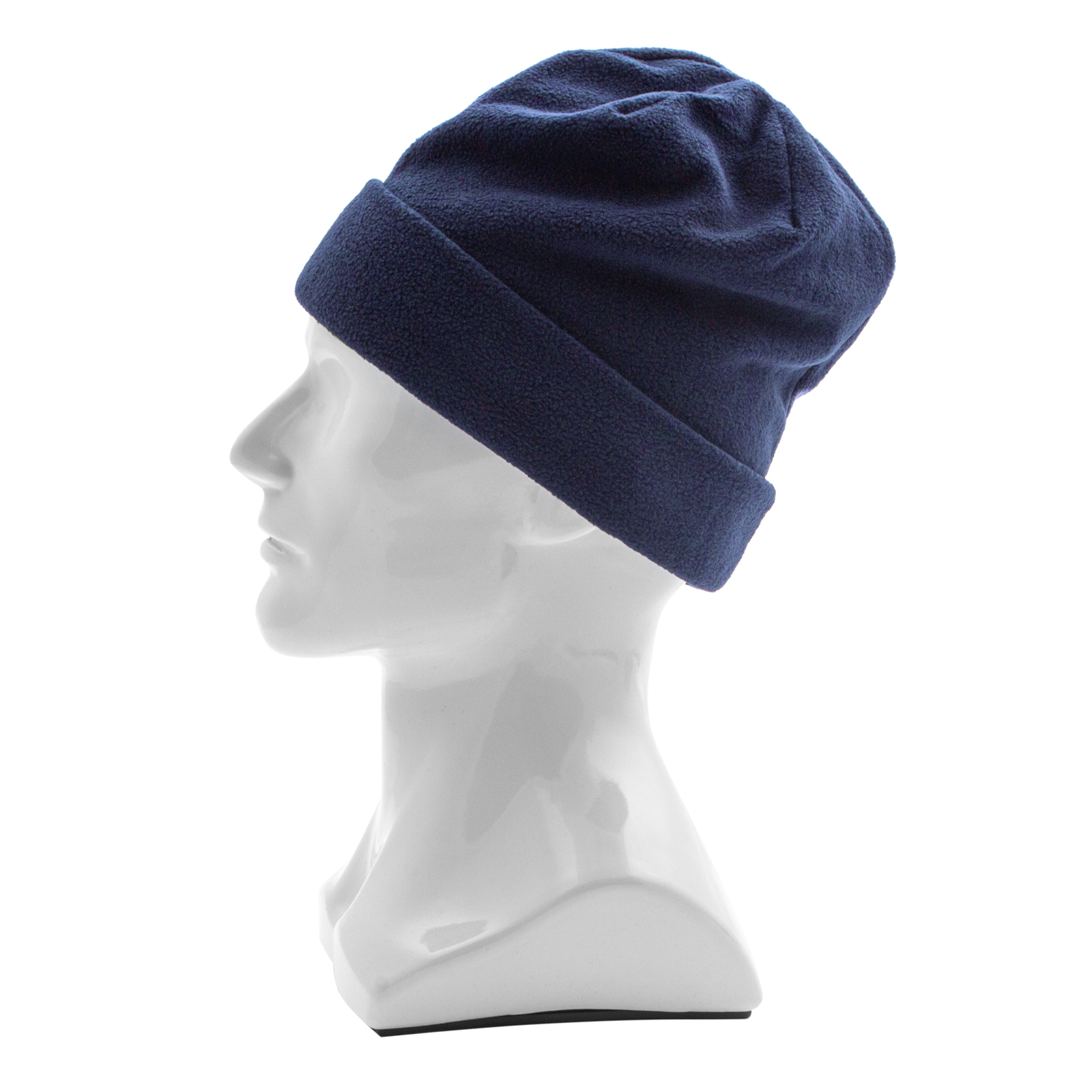 Шапка с отворотом из флиса для взрослых, размер 56-57, синяя Сибртех