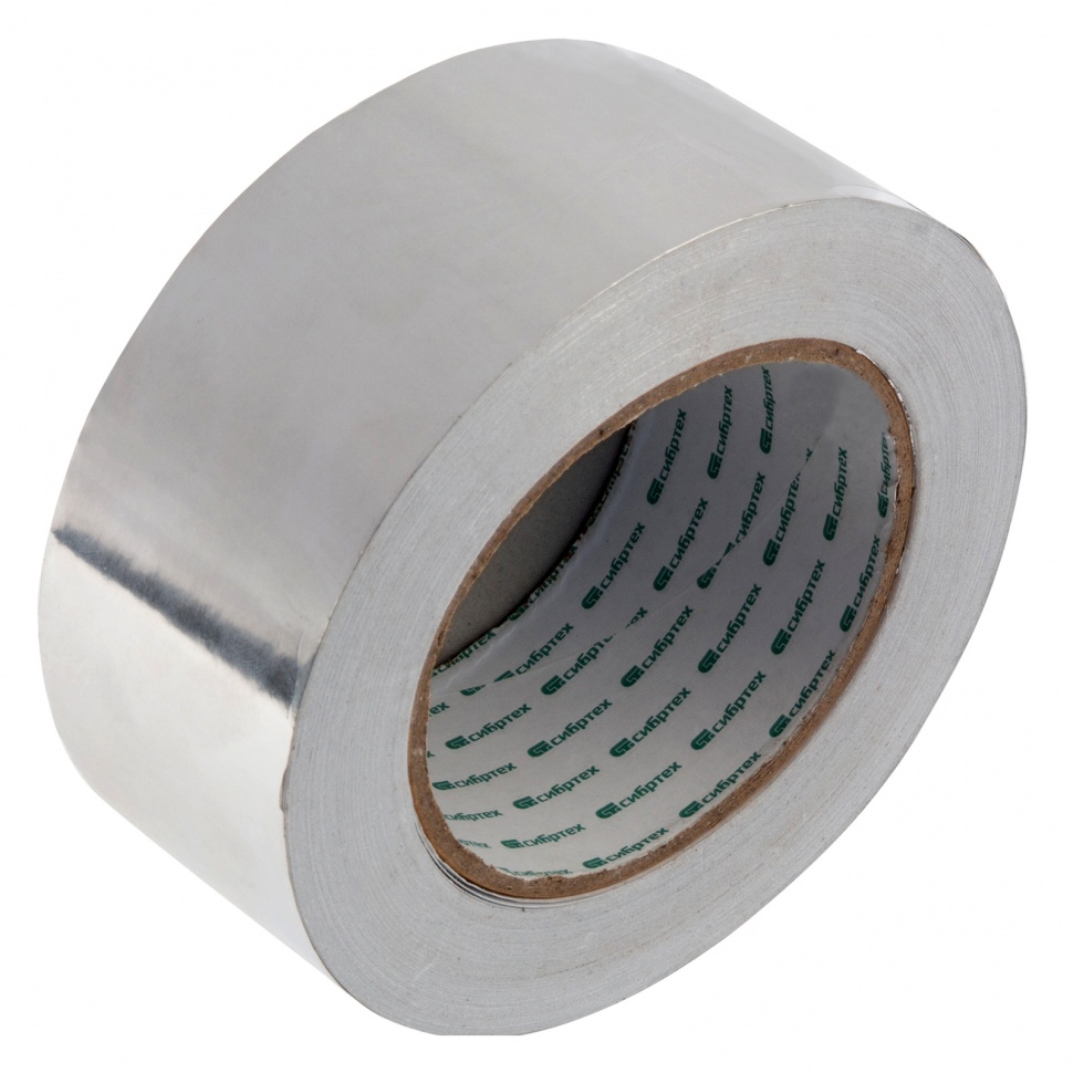 Лента клейкая алюминиевая, 50 мм х 40 м Сибртех