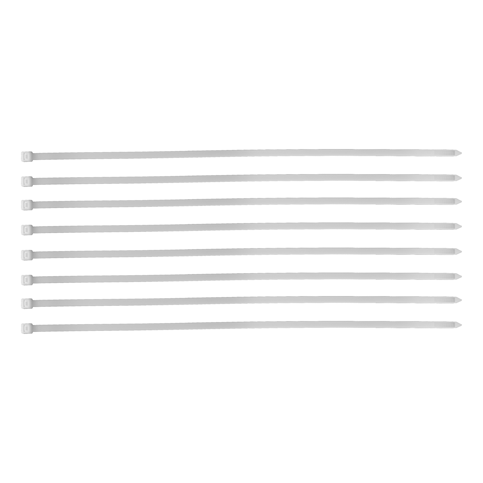 Хомуты, 500 х 8 мм, пластиковые, белые, 50 шт Сибртех