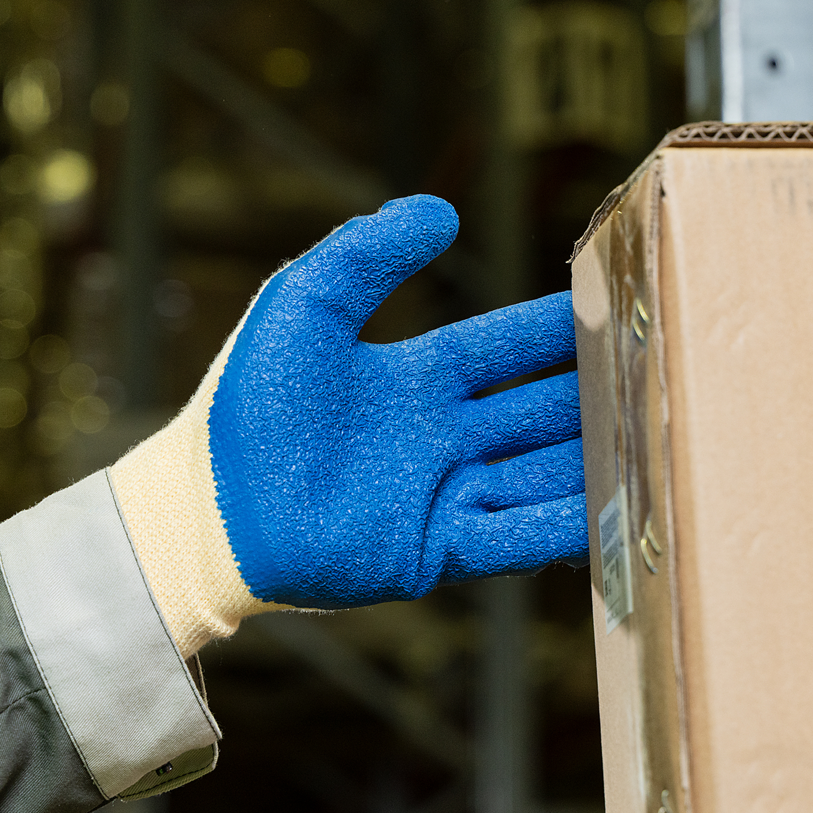 Перчатки трикотажные, полиэфирные, латексное рельефное покрытие, размер 8 Сибртех