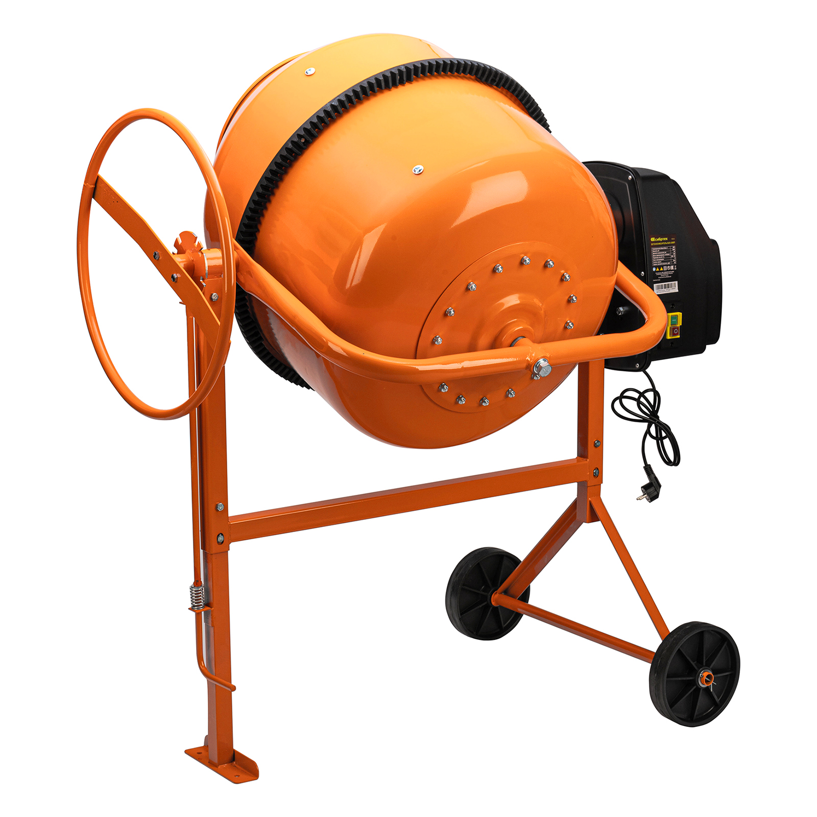 Бетоносмеситель БСЕ-200П, 200 л, 1000 Вт, полиамидный венец Сибртех